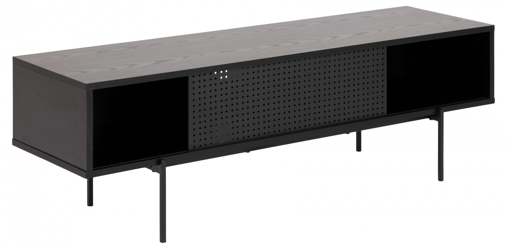ACTONA GROUP TV-Schrank »Angus«, TV-Bank,TV Tisch mit 1 Schiebetür schwarz. Höhe 44,50 cm