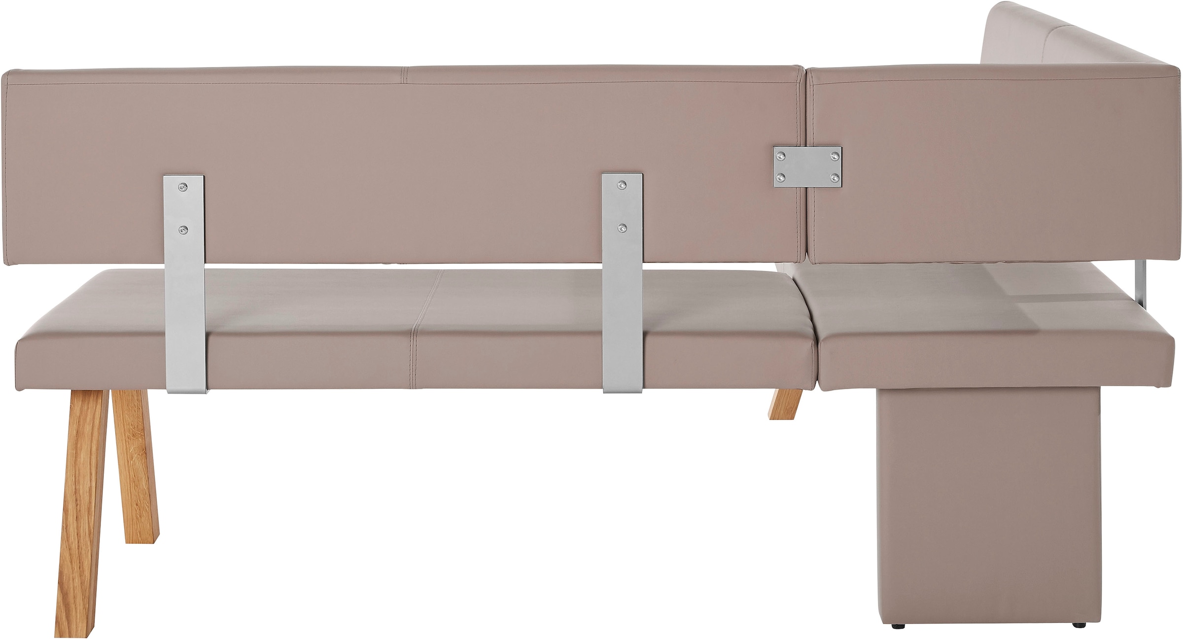 Home affaire Eckbank »Rio« Massivholz in Eiche geölt, Esszimmerbank bequem gepolstert