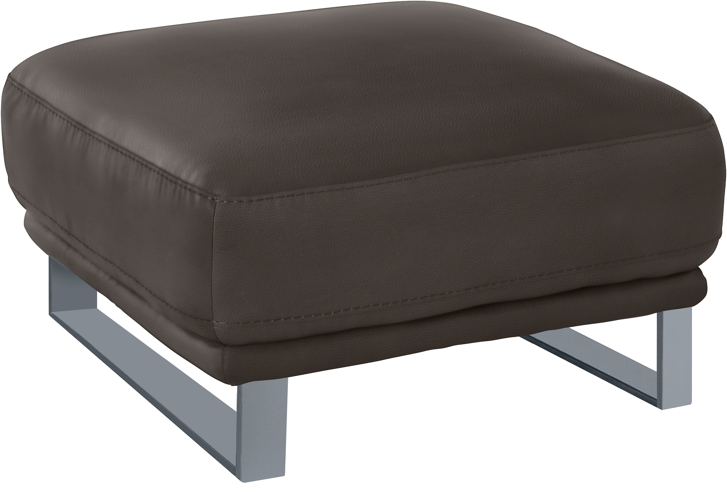 W.SCHILLIG Hocker »montanaa«, mit Metallkufen in Silber matt, Breite 71 cm