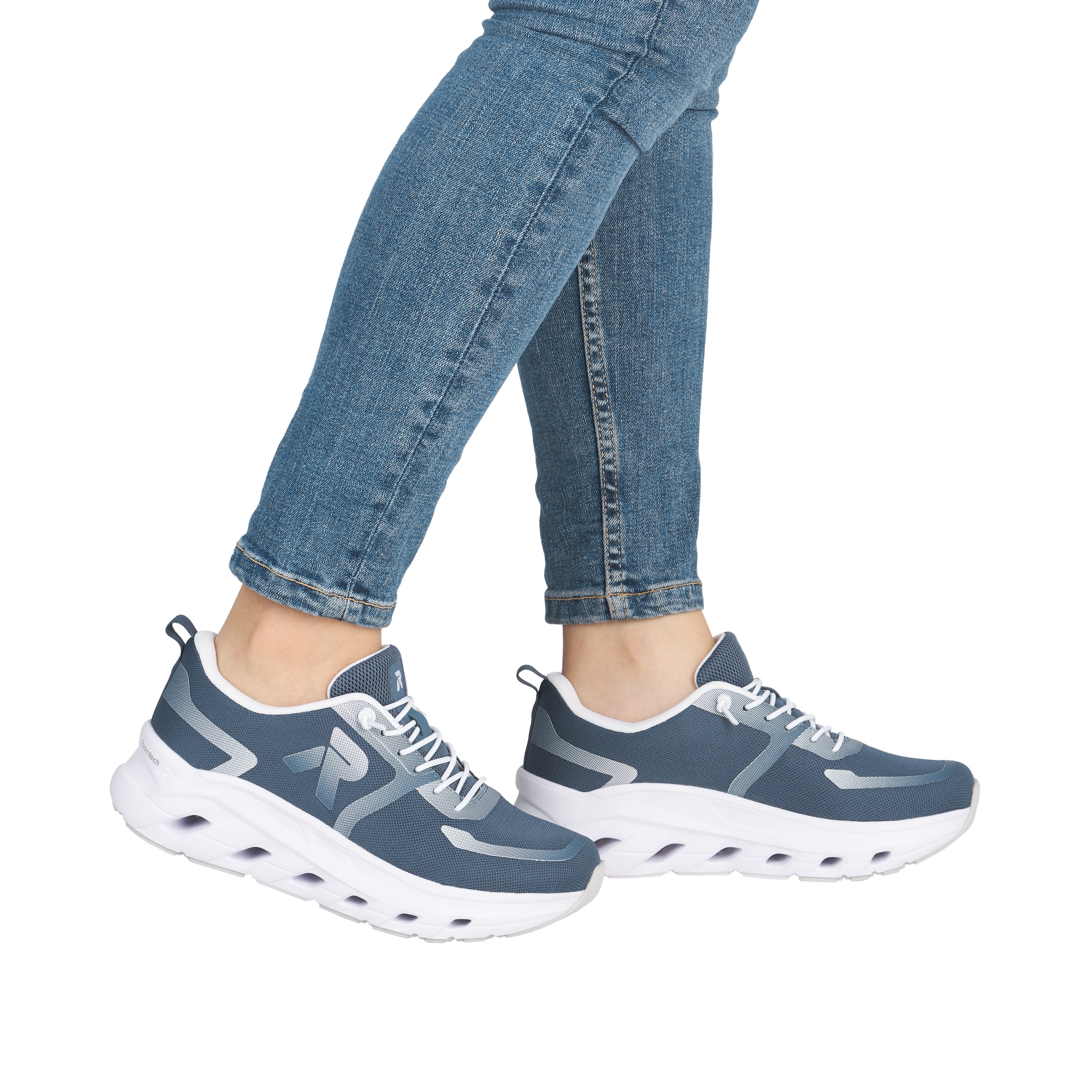 RIEKER Sport Slip-On Sneaker  Schlupfschuh, Freizeitsneaker, Halbschuh mit softem Schaftrand