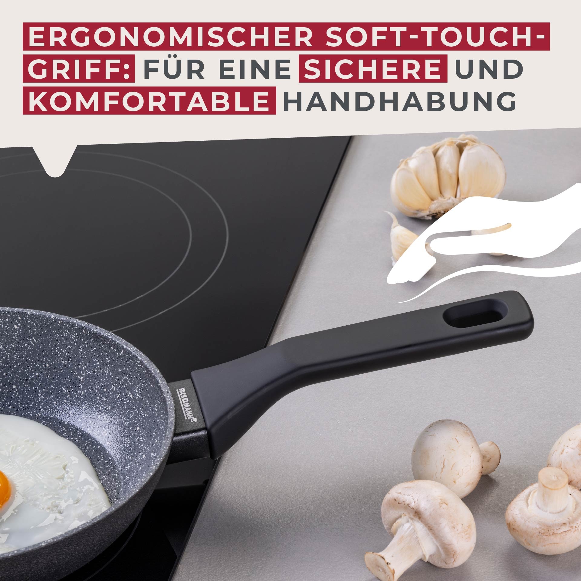 FACKELMANN Bratpfanne »Cosmo« Aluminium Set, 3 Stk. tlg. Bratpfannen-Set Cosmo Ø 20, 24, 28 cm – mit Ceramic-Beschichtung