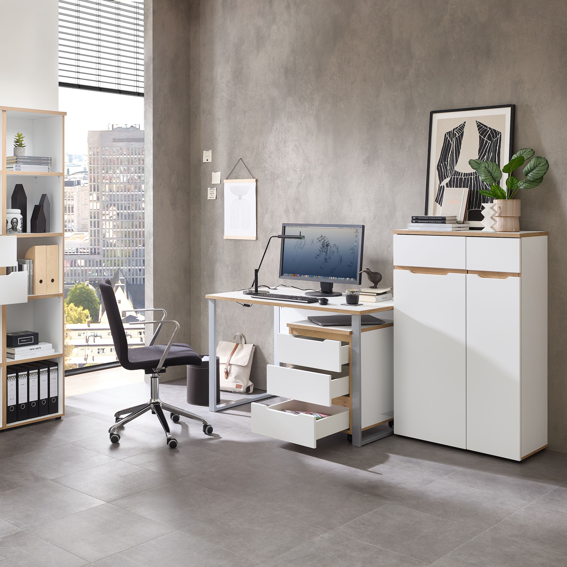 Innostyle Schreibtisch »Memphis Schreibtisch, 170x77x73cm (B/H/T)« 1 Stk. tlg. ABS-Kantenschutz, Soft Touch Oberfläche