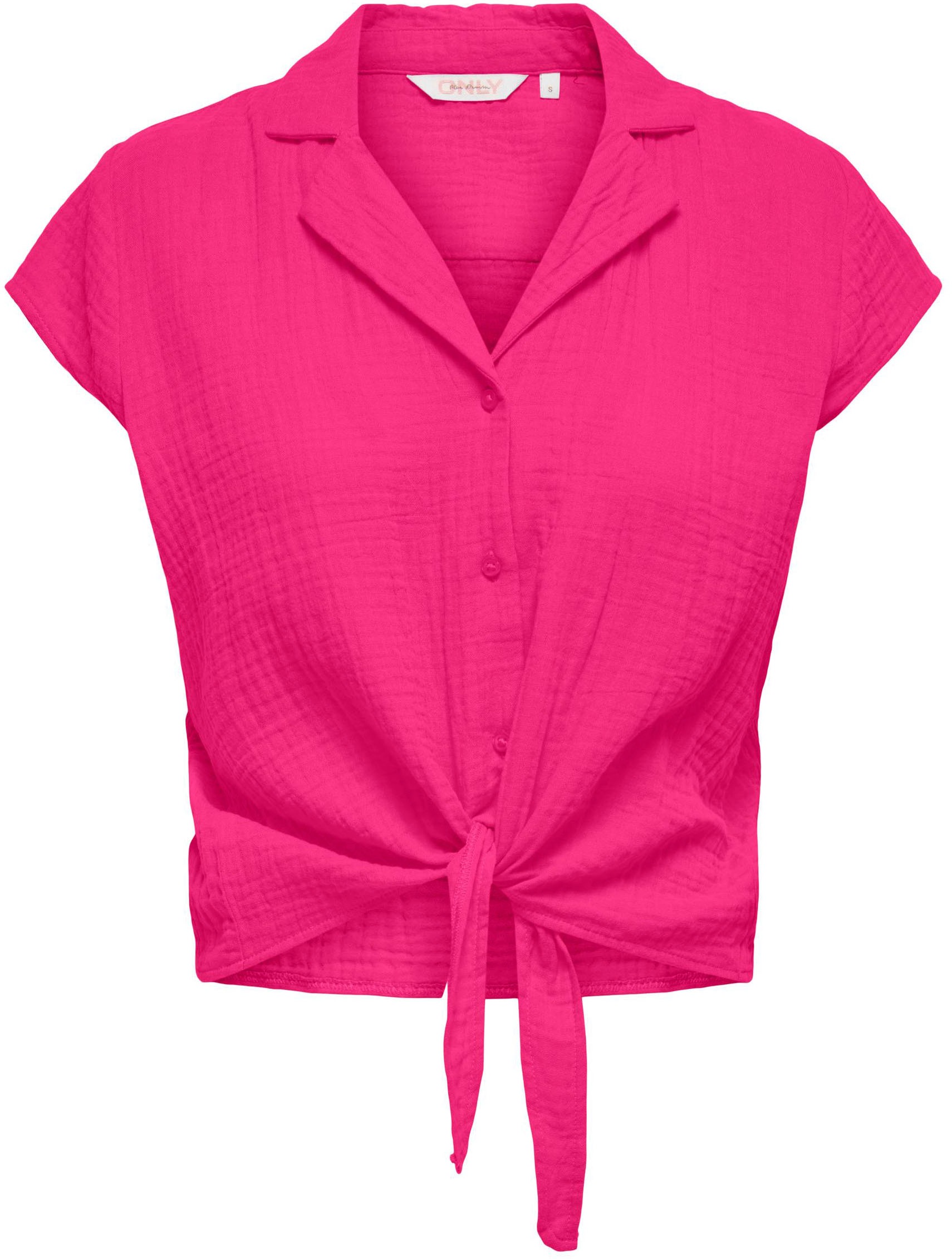ONLY Hemdbluse »ONLTHYRA CAPSLEEVE KNOT SHIRT WVN.« kaufen