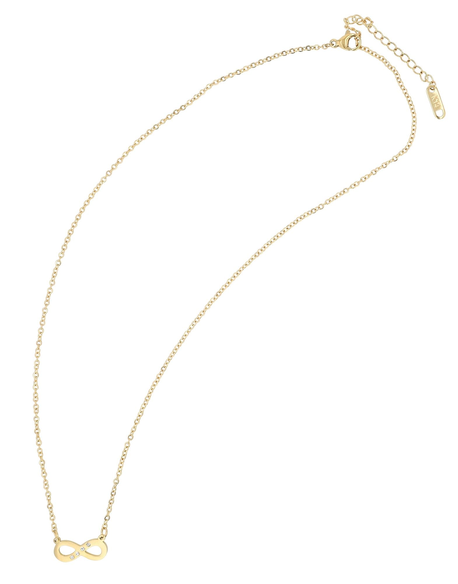 Adelia´s Gliederkette »Damen Halskette ¿ Unendlichkeitszeichen aus Edelstahl 43 cm«