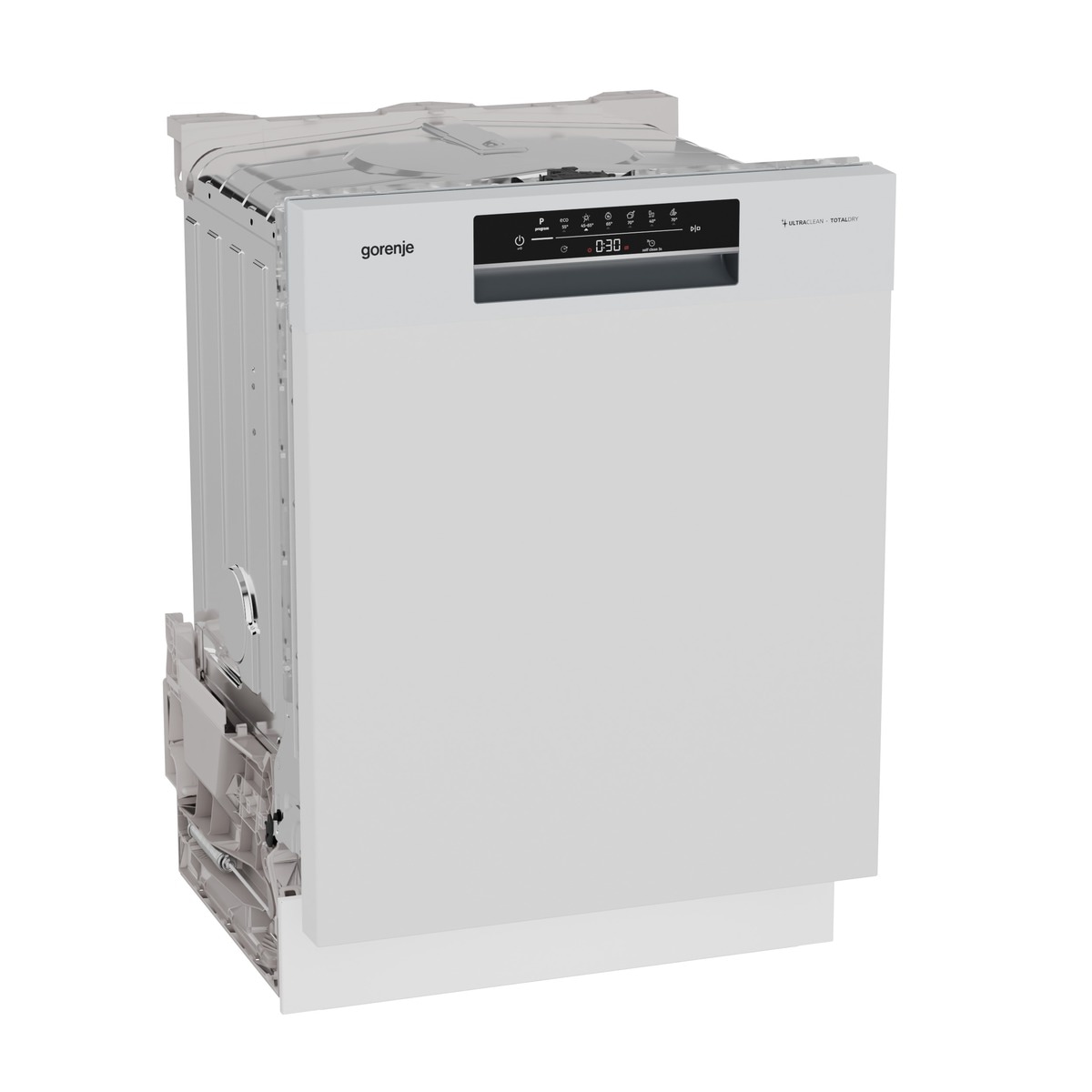 GORENJE Unterbaugeschirrspüler »GU642C90W« 9,7 l 14 tlg. Maßgedecke auto. Türöffnung, Hygiene Programm, Startzeitvorwahl