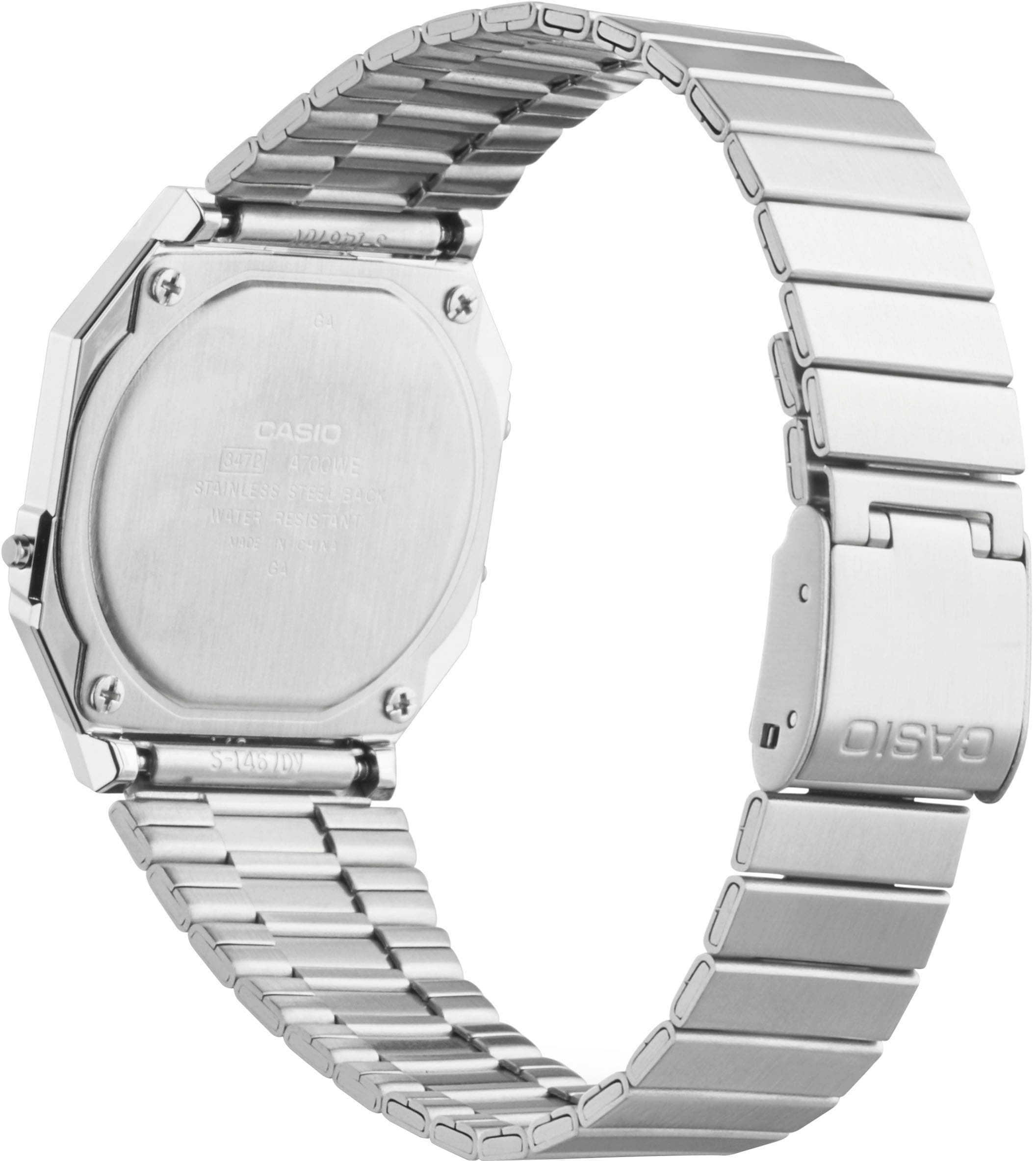 CASIO VINTAGE Chronograph, Quarzuhr, Armbanduhr,Damenuhr,Herrenuhr,Digitaluhr, Edelstahlarmband