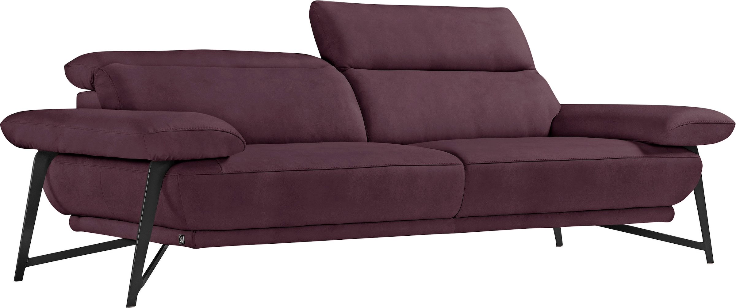 Egoitaliano 2,5-Sitzer »Anais, Designsofa mit hohem Sitzkomfort, Designfuß,«, inkl. verstellbarer Kopfteile