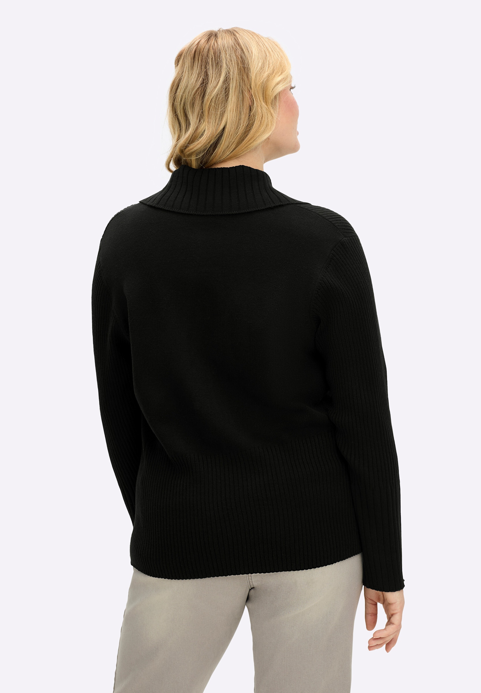 sheego by Joe Browns Strickpullover »Pullover Pullover in Wickeloptik, mit Zierknöpfen«