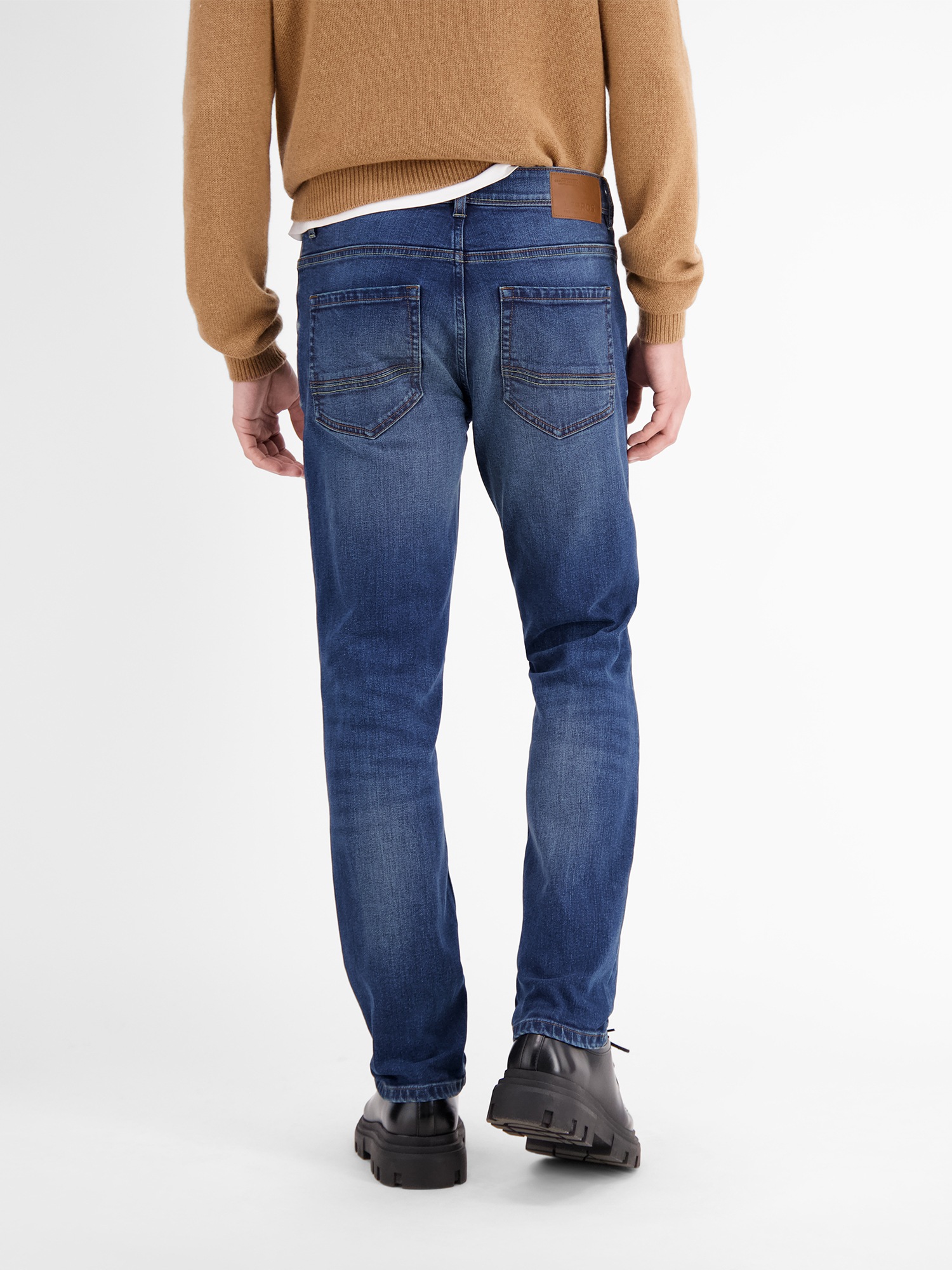 LERROS Relaxhose »LERROS BAXTER 5-Pocket-Denim, RELAXED FIT, unifarben«
