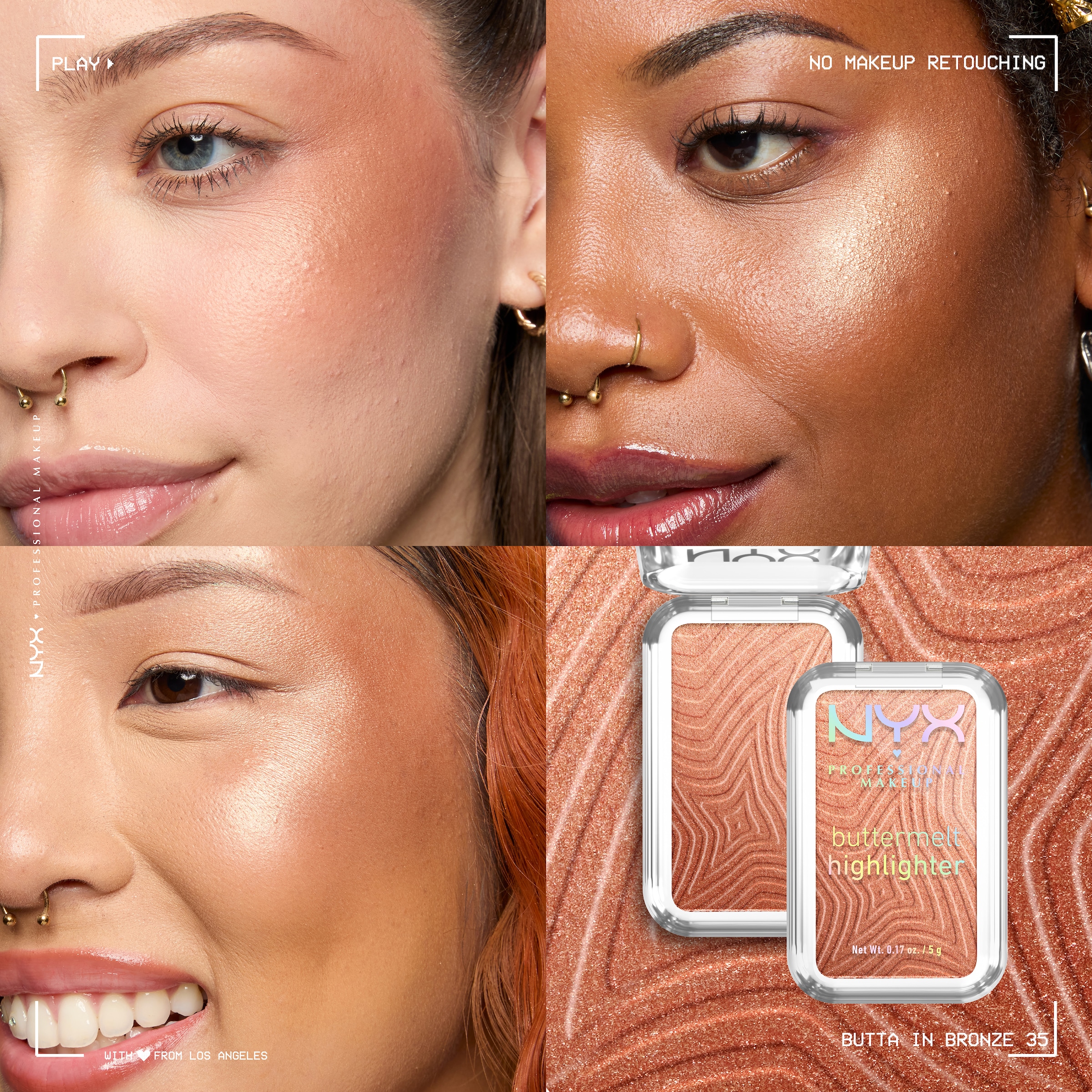 NYX Highlighter »NYX Professional Makeup Buttermelt Highlighter« zaubert einen multidimensionalen Glow in das Gesicht