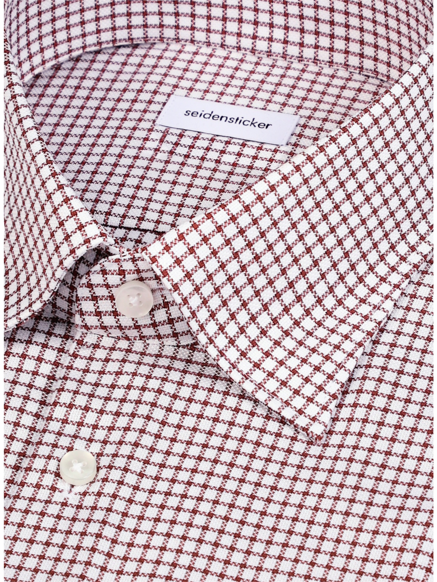 seidensticker Businesshemd »Schwarze Rose« Regular 1/2 Covered-Button-Down-Kragen Karo
