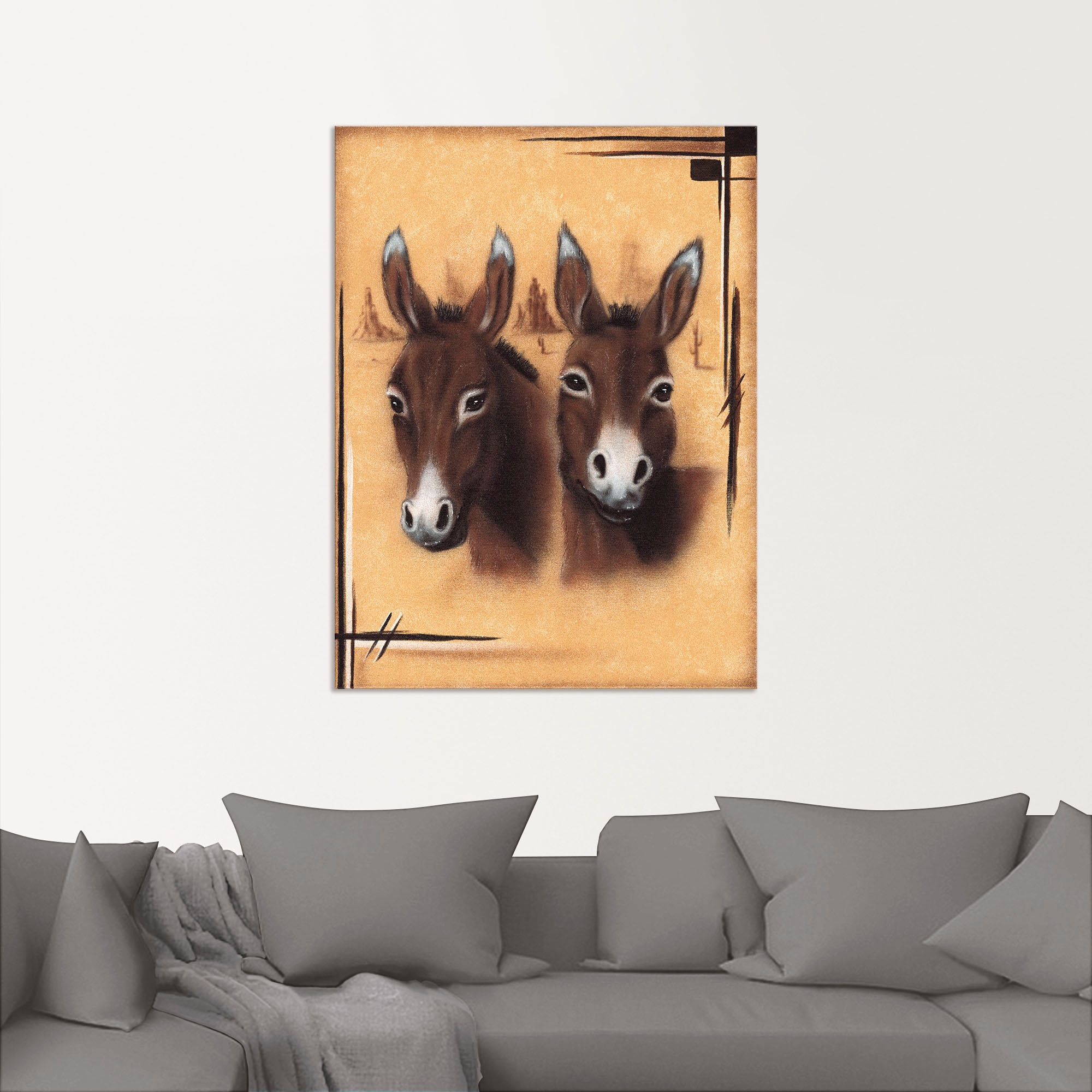 Artland Wandbild »Esel«, Esel Bilder, (1 St.), als Alubild, Leinwandbild, Wandaufkleber oder Poster in versch. Größen