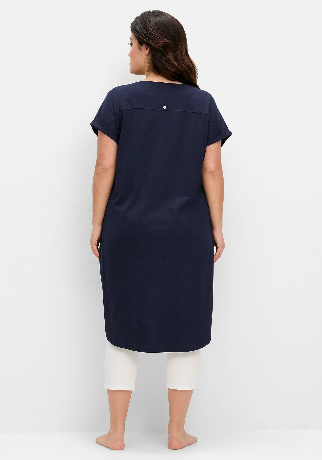 Sheego Shirtkleid »Shirtkleid in Oversized-Form, mit V-Ausschnitt«