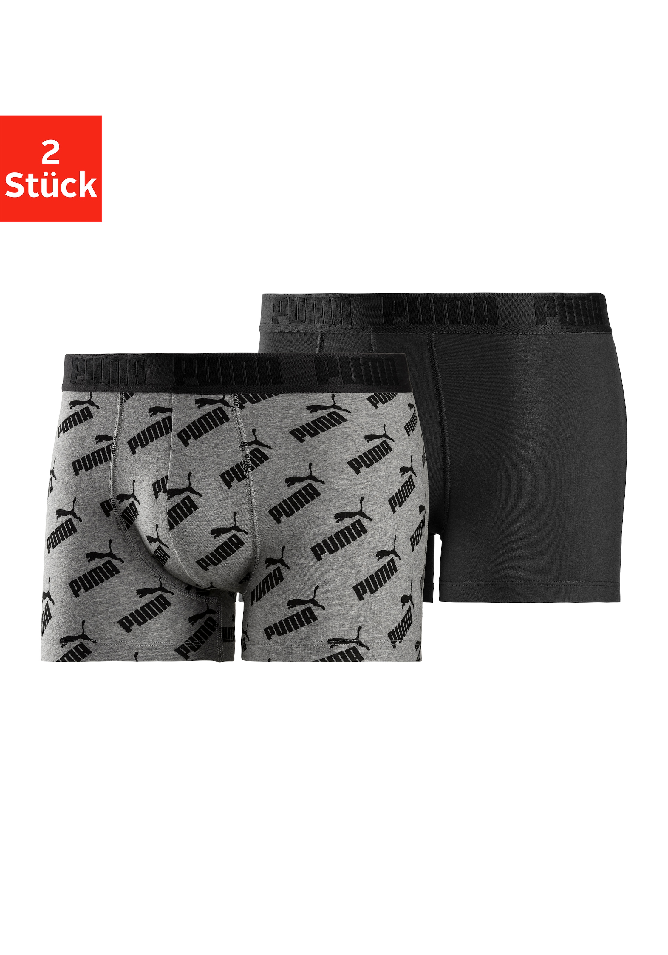 Boxer, (Packung, 2 St.), Allover Puma Druck