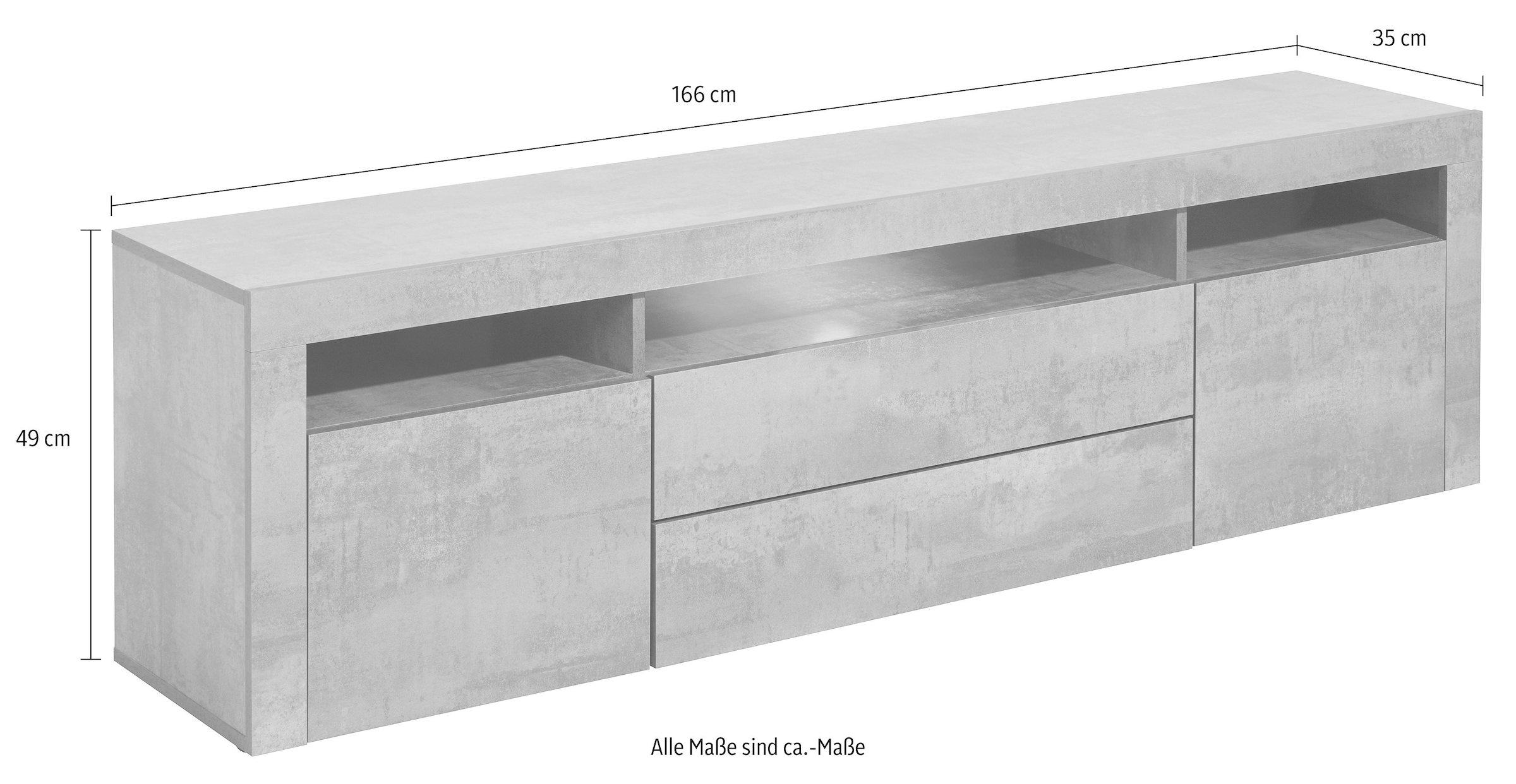 borchardt Möbel Lowboard »Santa Fe«, Breite 166 cm kaufen bei OTTO