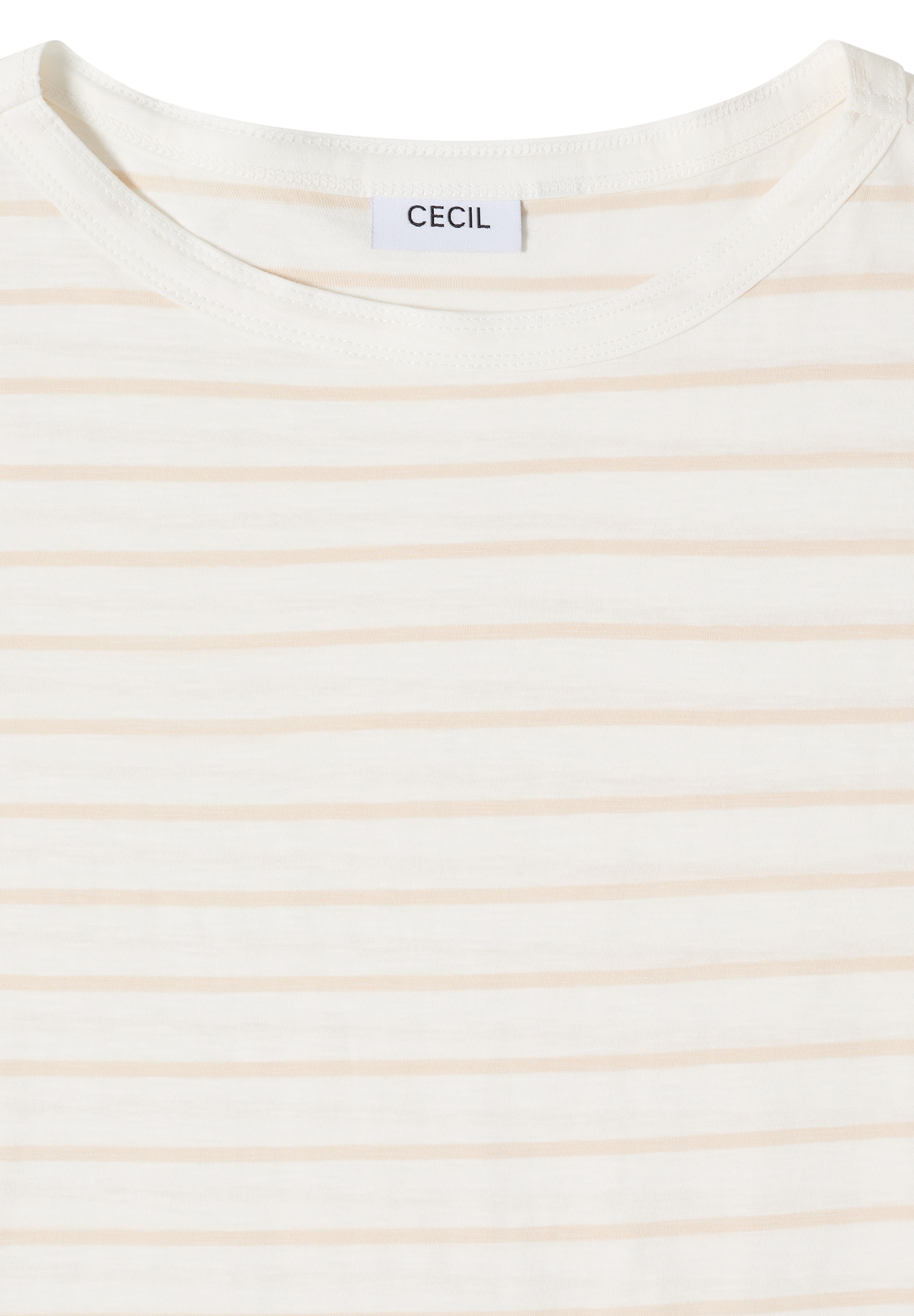 Cecil Rundhalsshirt Sommershirt im Streifen-Look