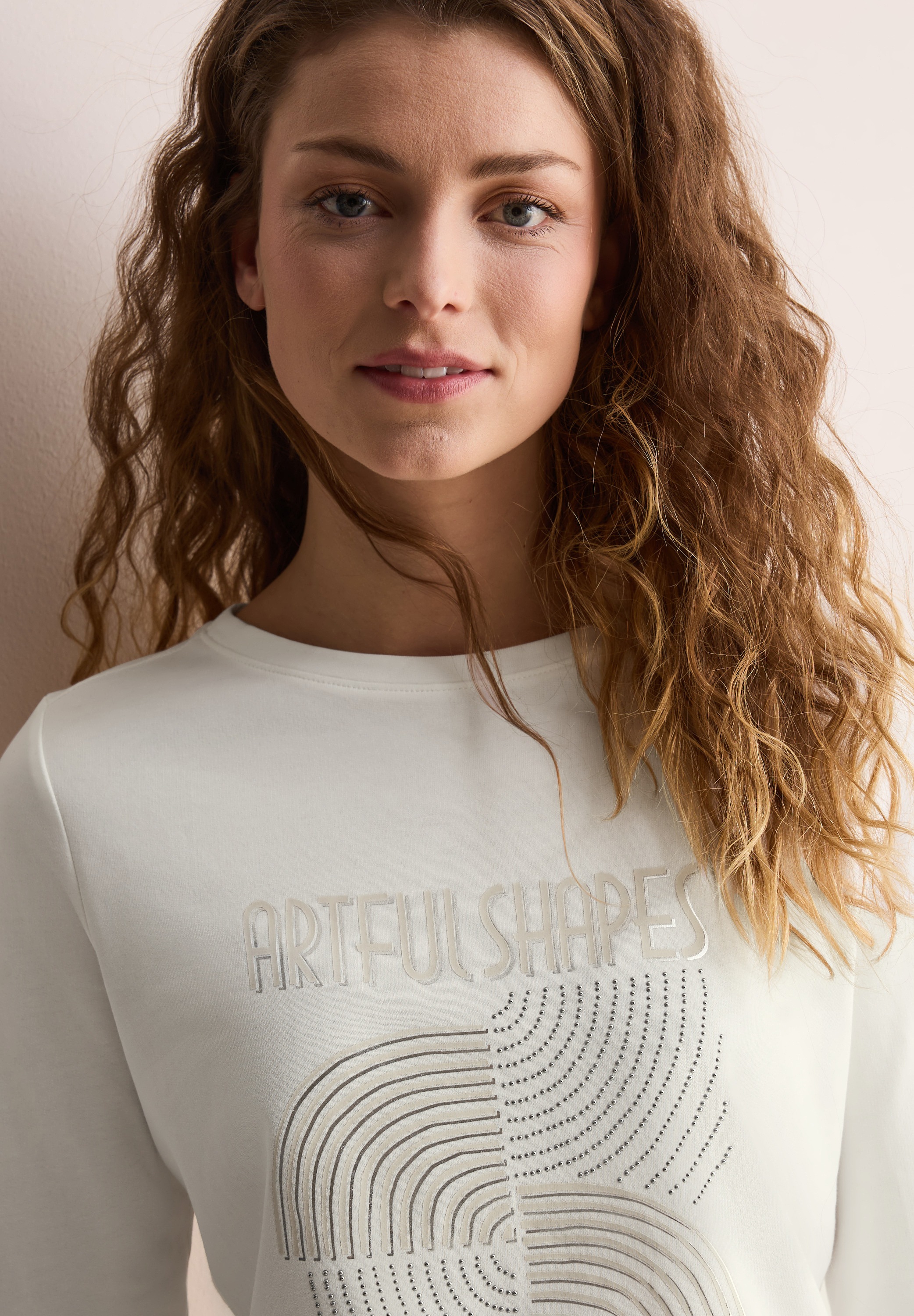 Cecil Langarmshirt, mit Schimmer-Print