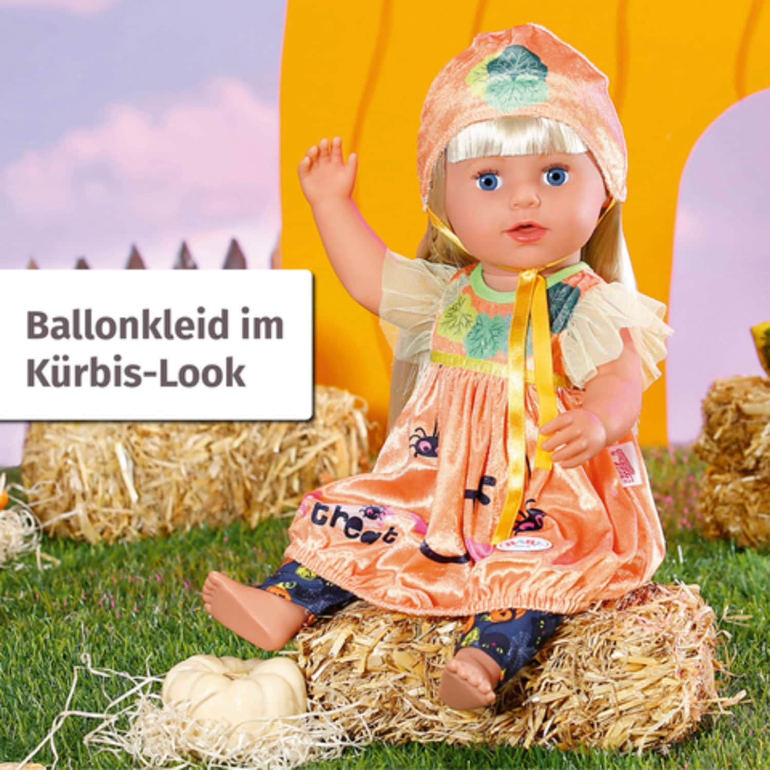 Baby Born Puppenkleidung »Halloween Kürbiskleid, 43 cm«