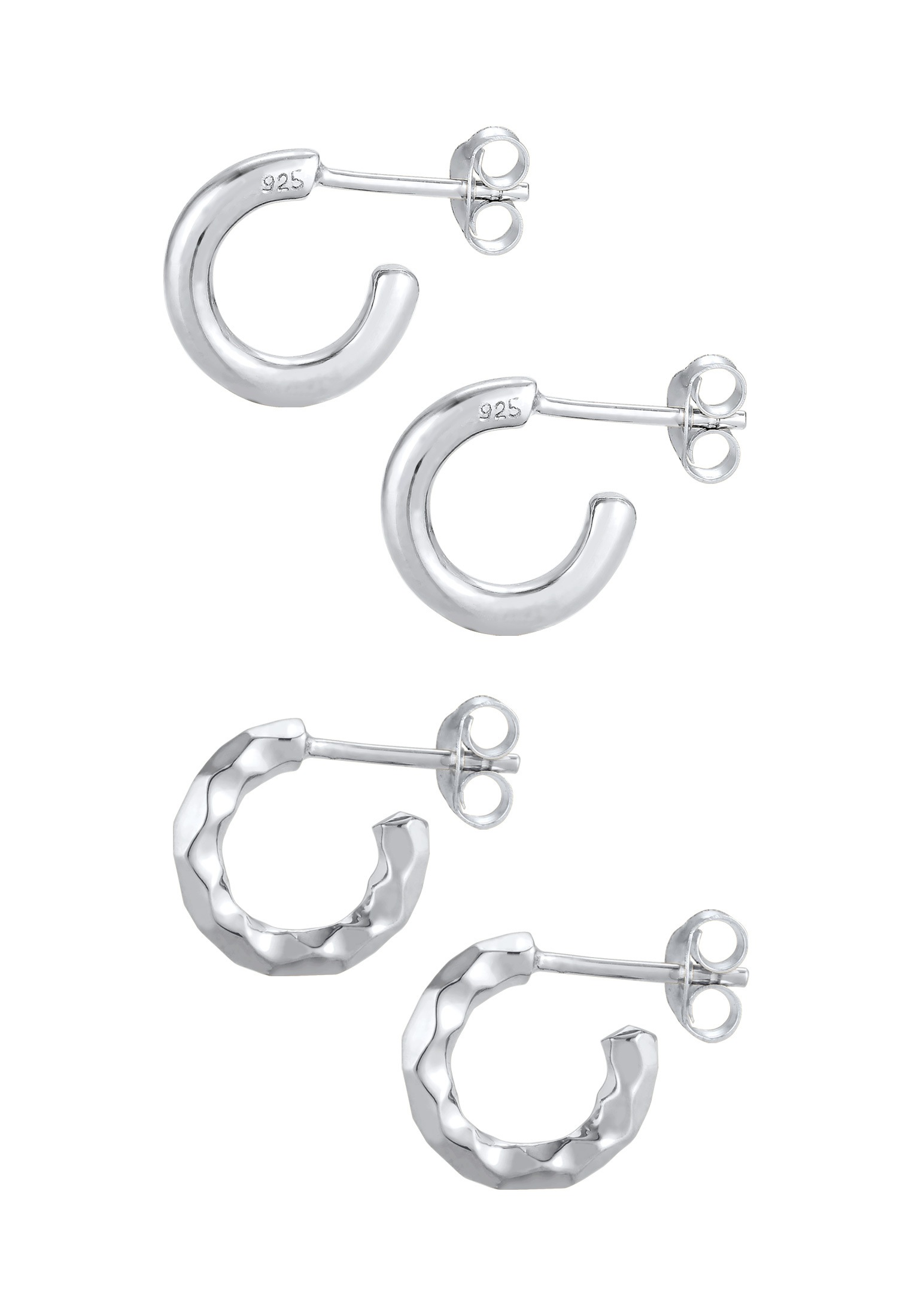 Elli Paar Creolen »Ohrringe Creolen 2er Set 925 Sterling Silber«