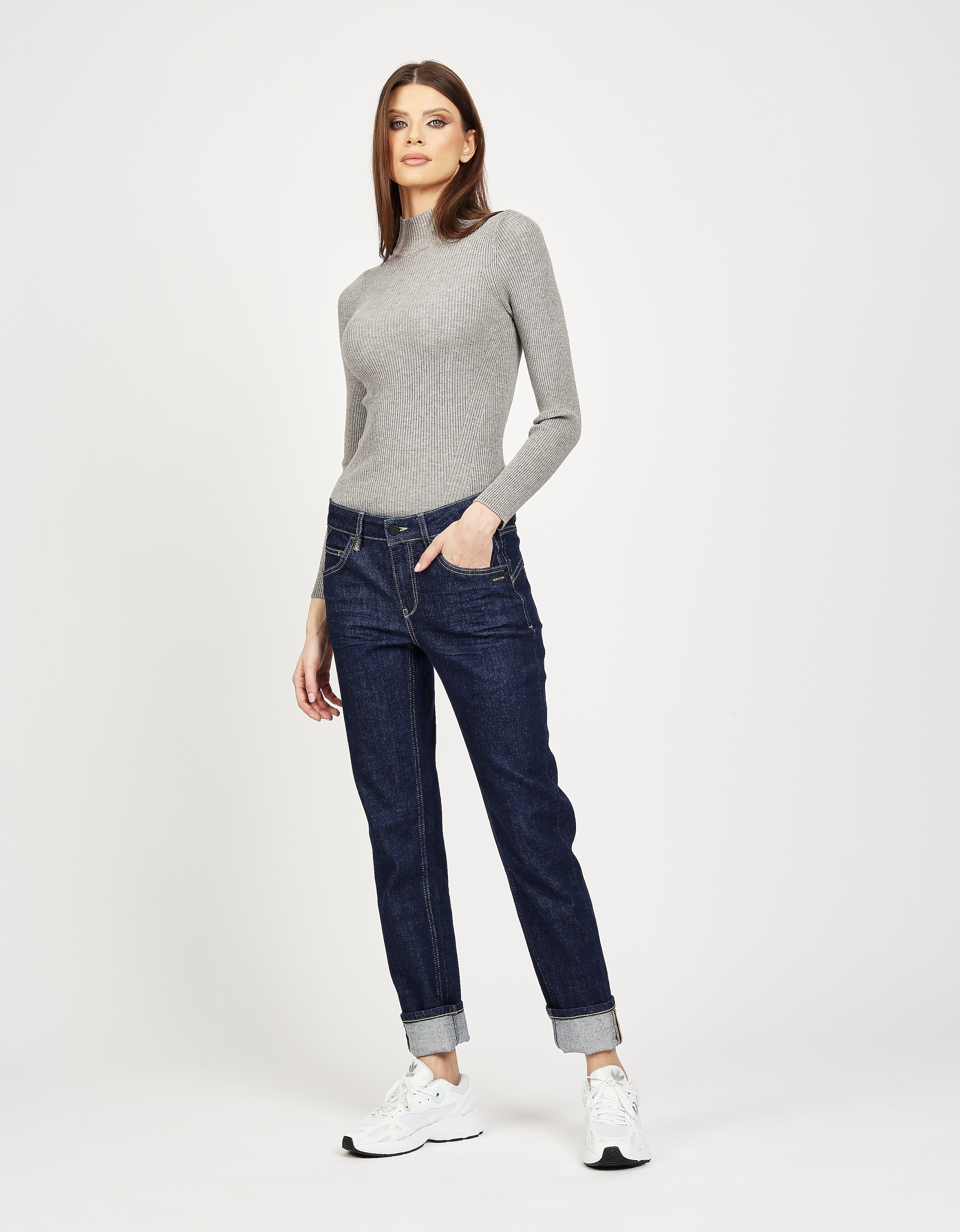 GANG 5-Pocket-Jeans »94JOLINE BOYFRIEND«, in cropped Länge