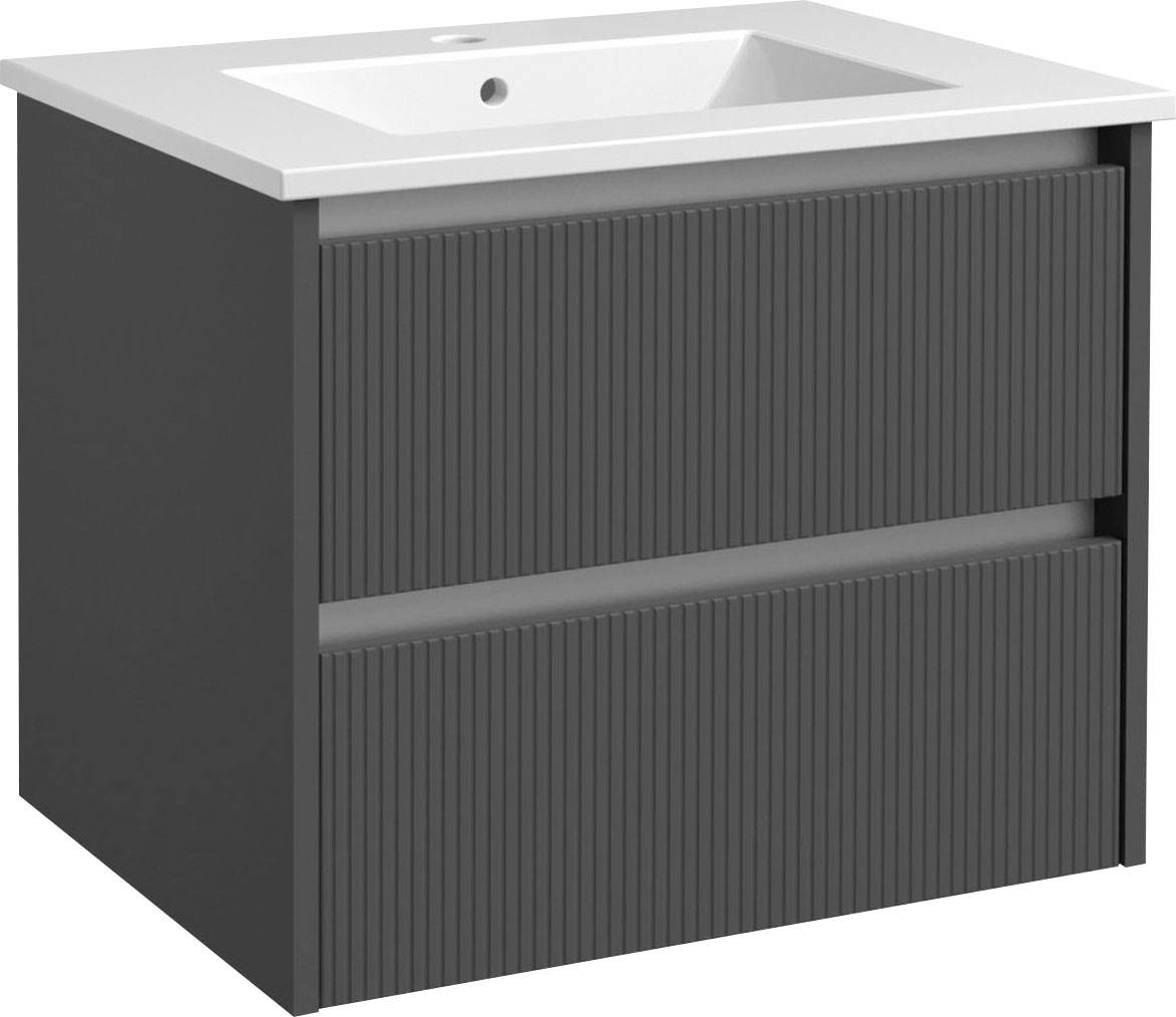 welltime Waschtisch »Urban«, mit Keramik Waschbecken, 2 Schubladen mit Softclose, Breite 60 cm