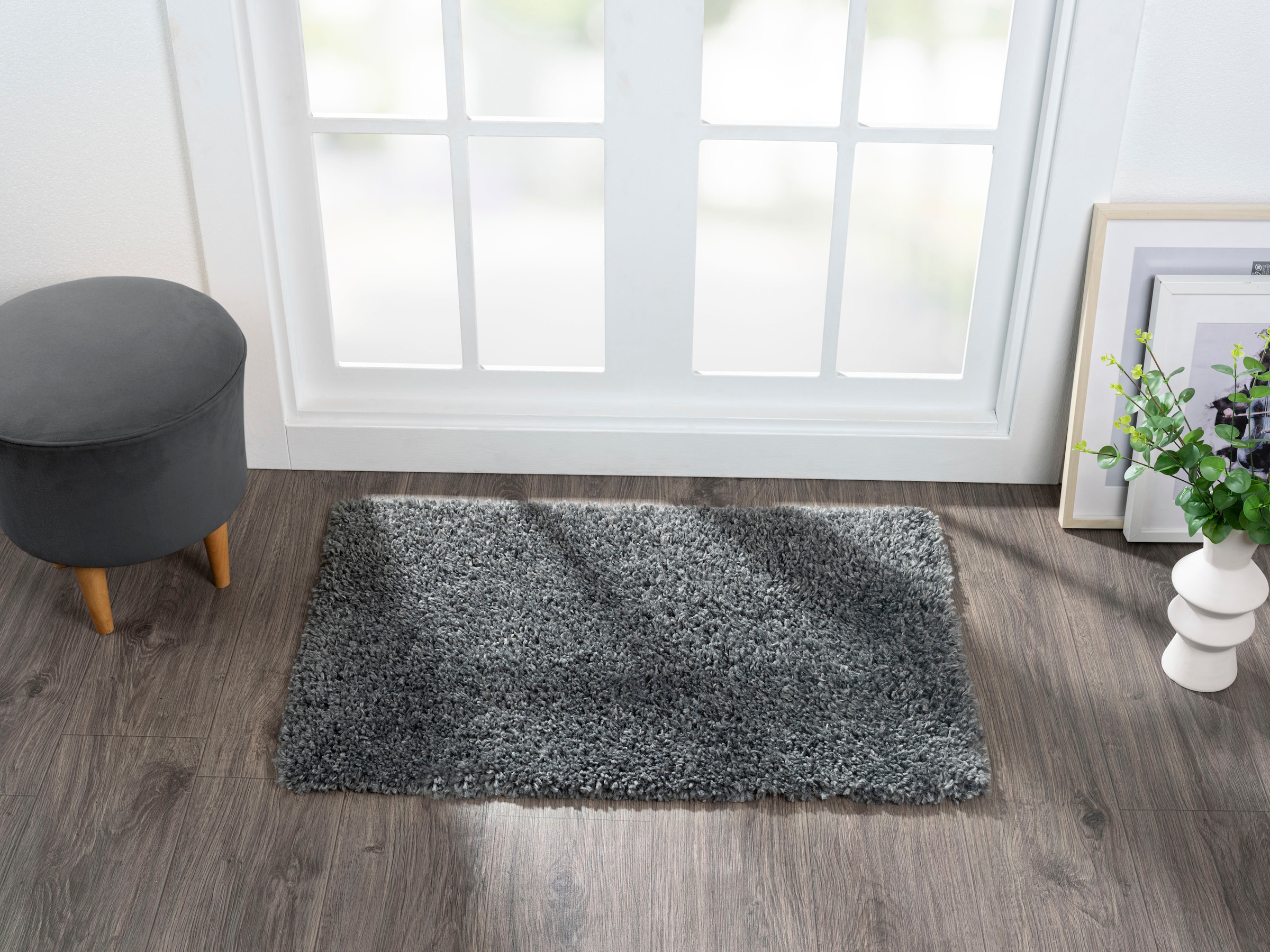 Myflair Möbel & Accessoires Hochflor-Teppich »My Shaggy« rechteckig 37 mm Höhe Shaggy, Uni-Farben, leicht glänzend, Microfaser, extra flauschig