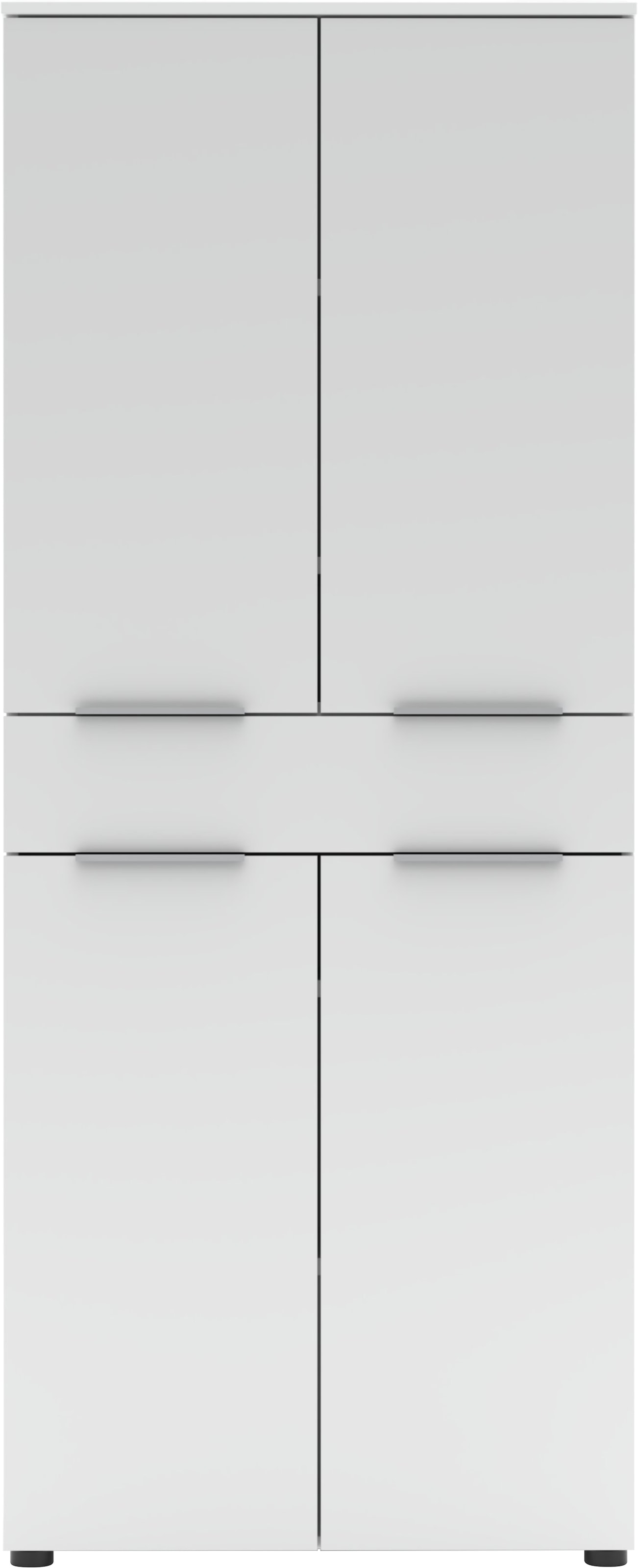 Innostyle Aktenschrank »Büroschrank Santorin, 80/198/38 cm ( B/H/T)« 1 Stk. tlg. 4 türig, 1 Schubkasten, Softclose, Klarglas, ABS Schutzkante