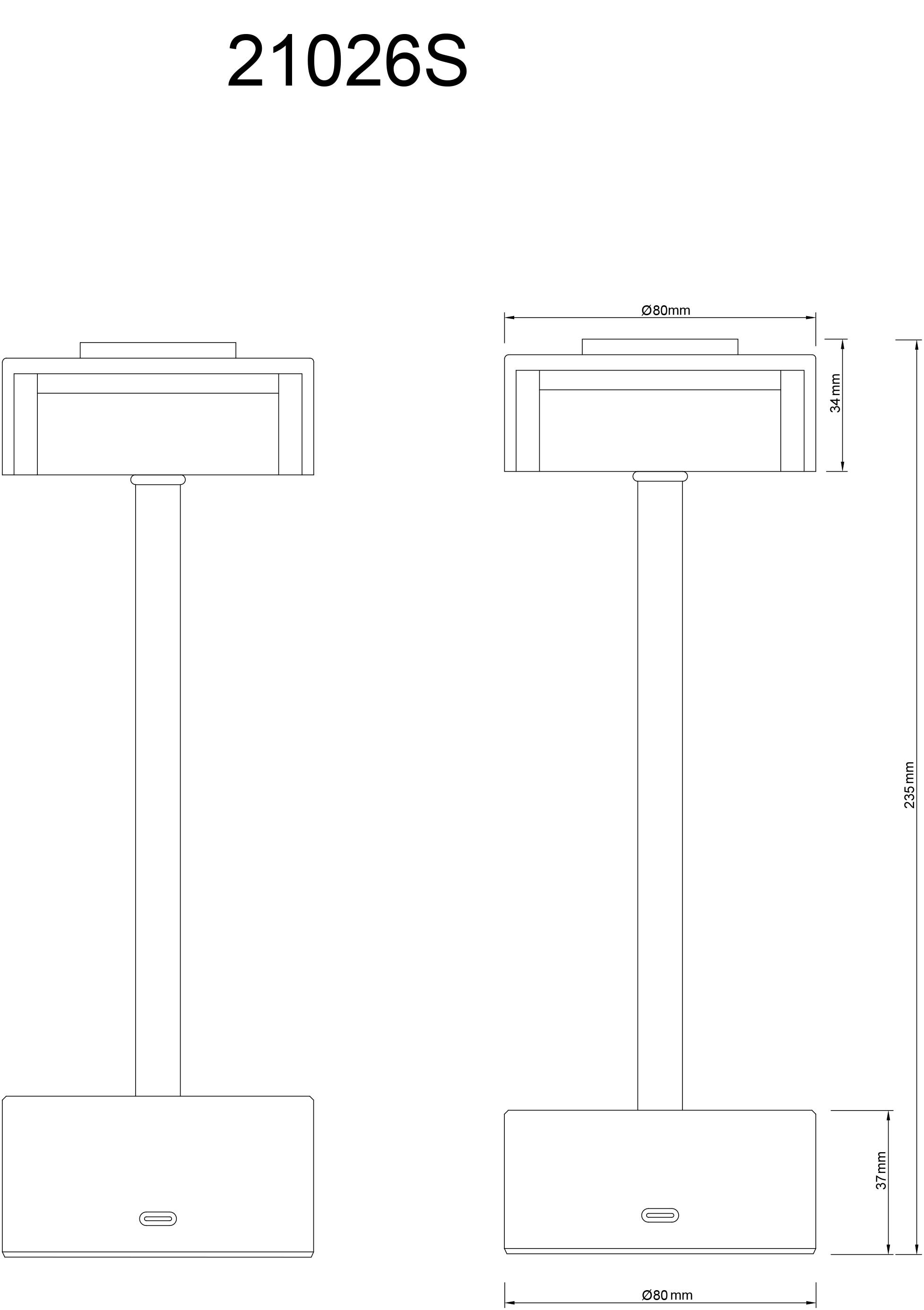 GLOBO LIGHTING LED Tischleuchte »SHIRA« LED-Modul 1 Stk. warmweiß - kaltweiß Akkutischleuchte, Touchdimmer, Lichttemperaturwechsel
