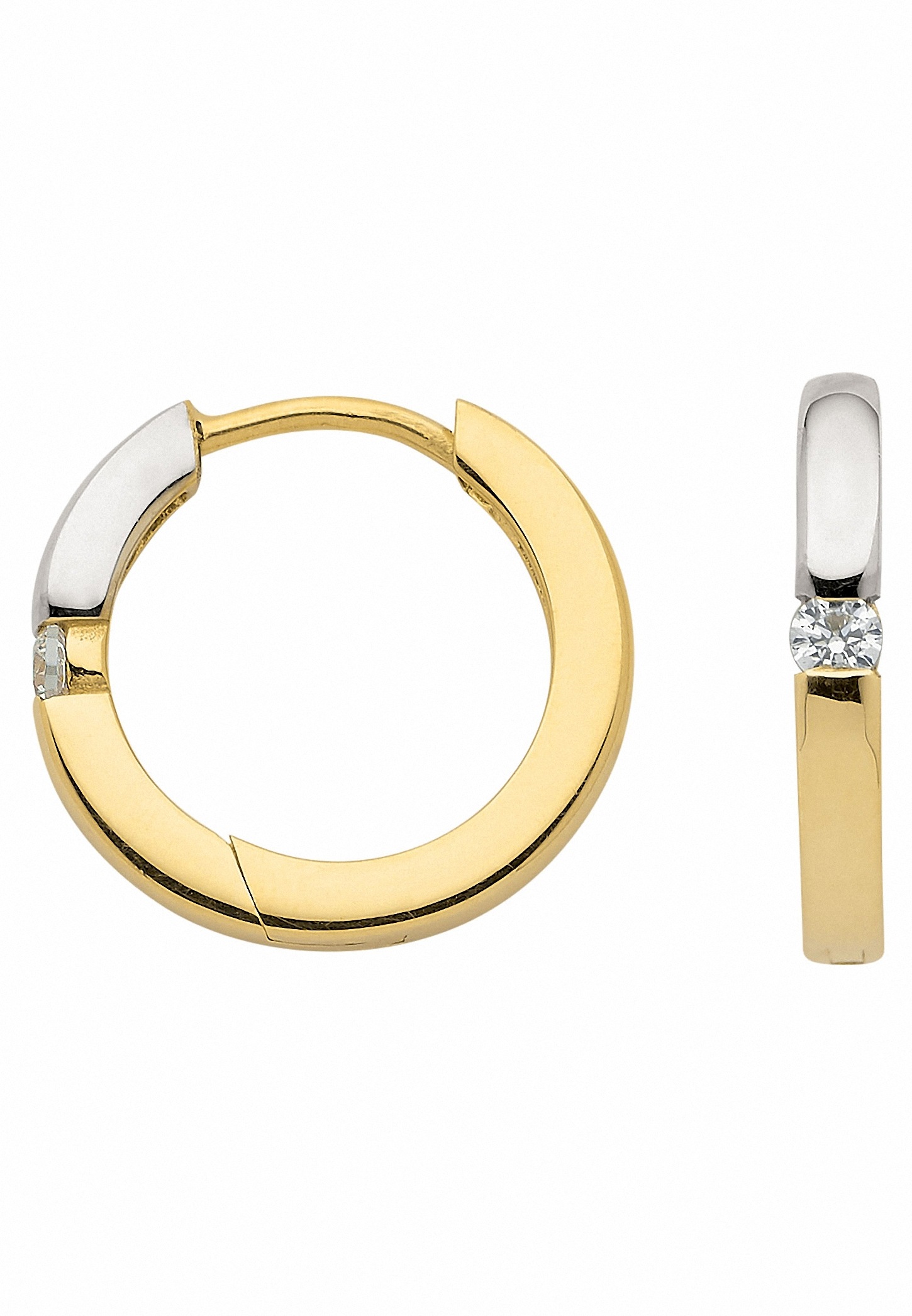 Adelia´s Paar Creolen »333 Gold Ohrringe  Creolen mit Zirkonia«