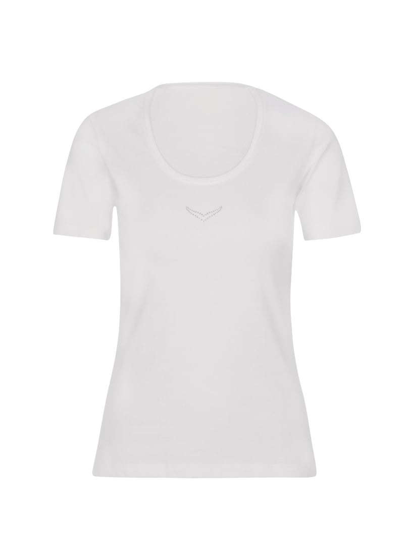 Trigema T-Shirt »TRIGEMA T-Shirt mit Kristallsteinen«, (1 tlg.)