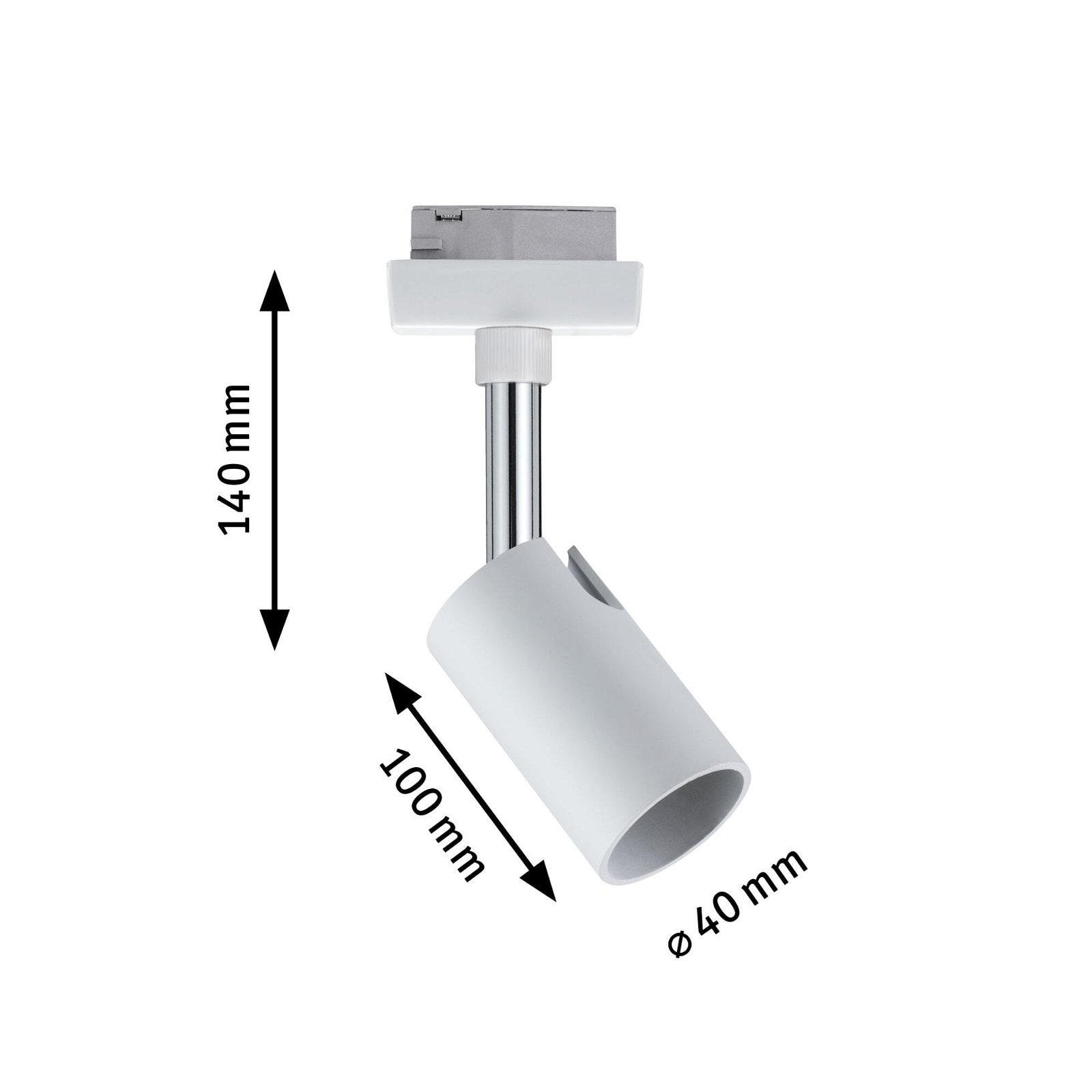 Paulmann Schienensystem-Leuchten »URail Schienenspot Pure I Einzelspot GU10 max. 10W«, (1 tlg.), dimmbar 230V