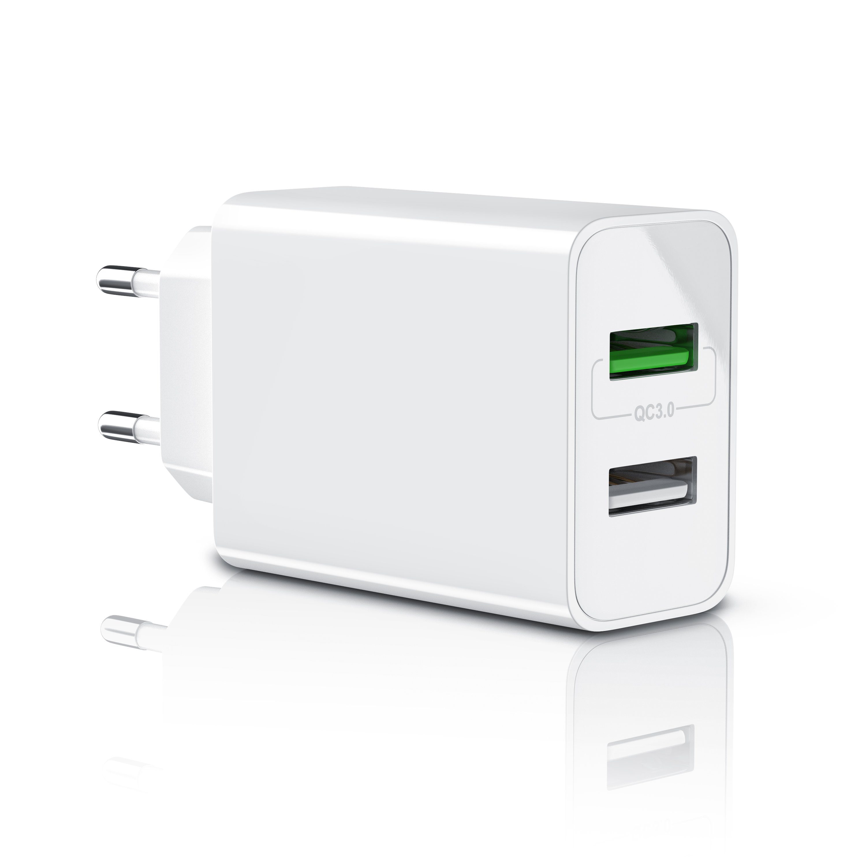 Aplic 2-Port USB Ladegerät mit 30W & Quick Charge 3.0 »inkl. QC 3.0 Schnelladefunktion«