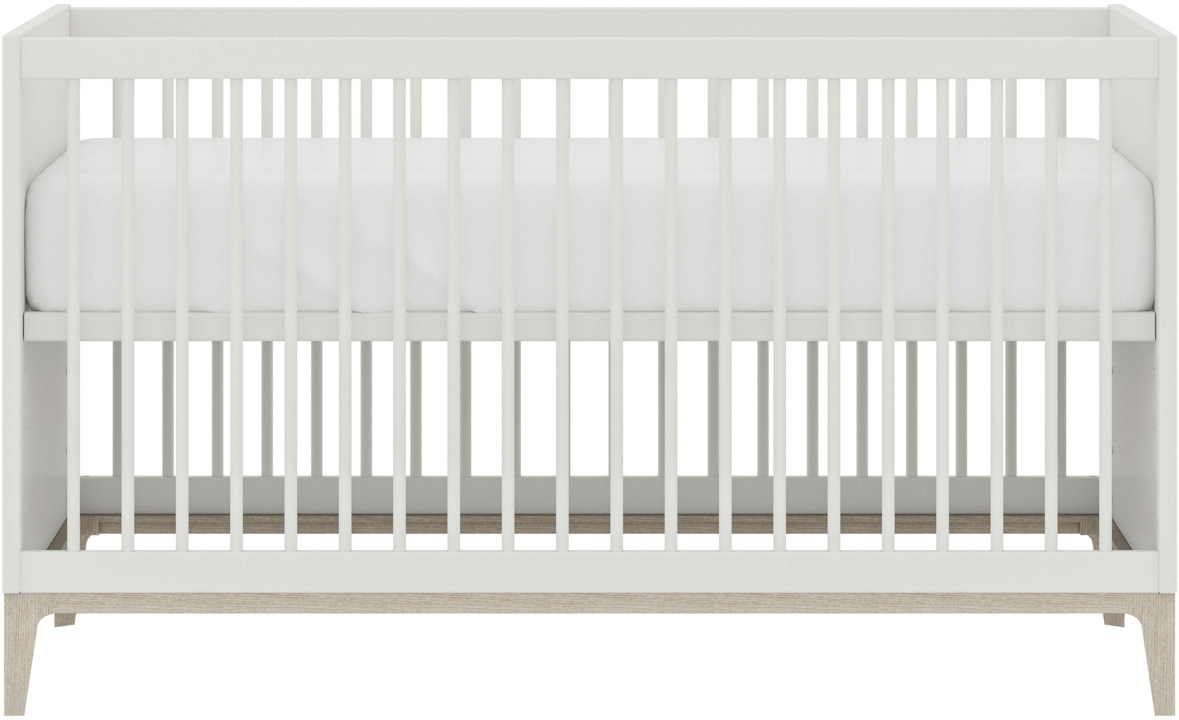 PAIDI Babybett »CUTIE LEA in Weiß, verschiedene Größen, Kinderbett« Off-White, Massivholz-Sprossen, 4-fach höhenverstellbares Gitterbett
