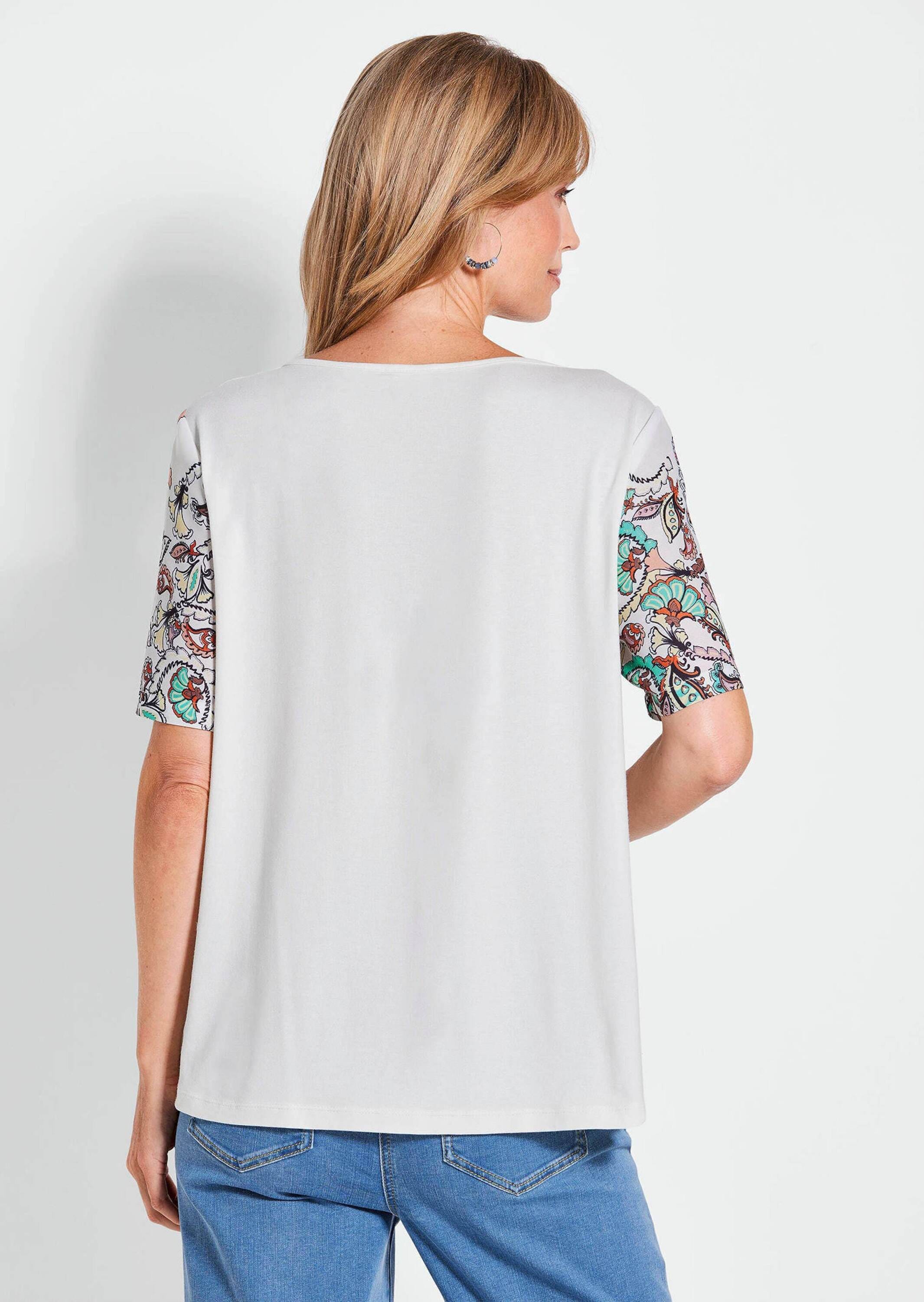 GOLDNER Kurzarmshirt »Elegantes Shirt mit Paisley-Design«