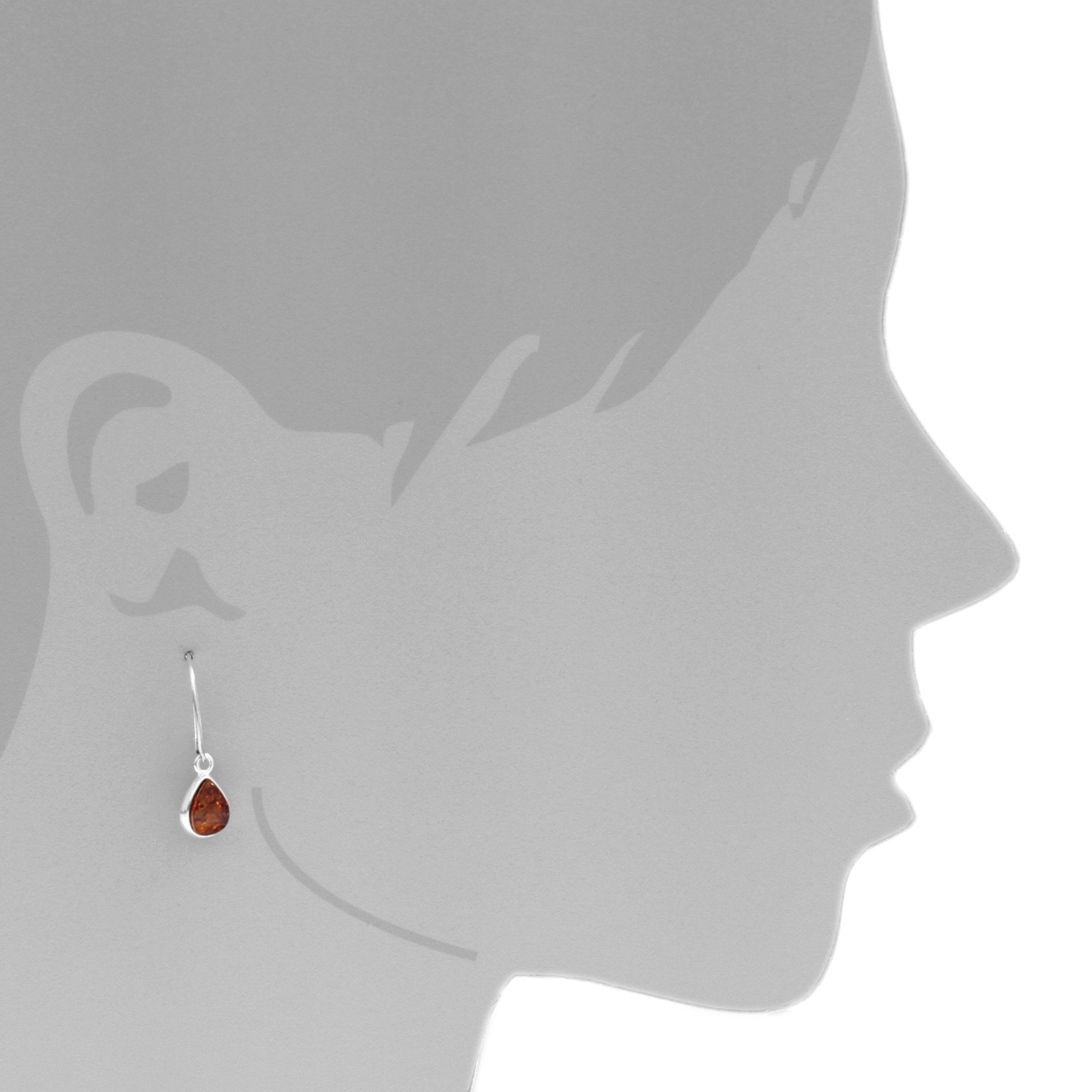OSTSEE-SCHMUCK Paar Ohrhänger »- Enela - Silber 925/000 - Bernstein«