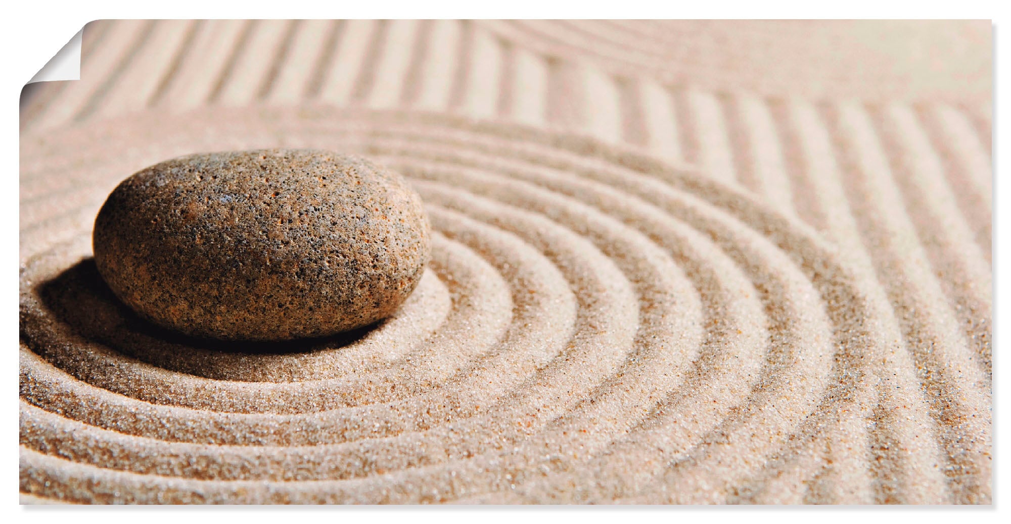 Artland Wandbild »Mini Zen Garten - Sand«, Zen, (1 St.), als Leinwandbild, Poster, Wandaufkleber in verschied. Größen