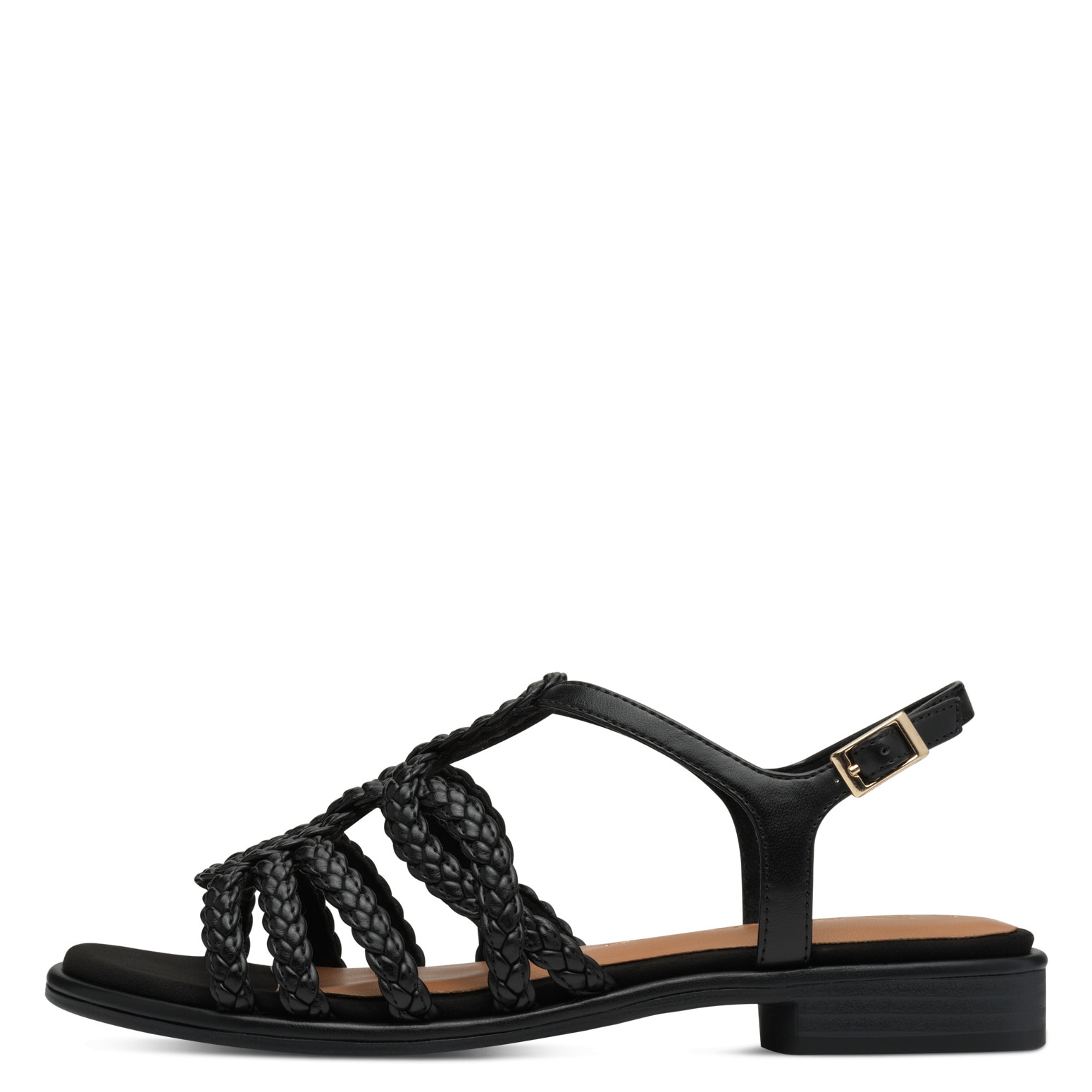 MARCO TOZZI Sandalette  Blockabsatz, Sommerschuh mit modischen Flechtriemchen