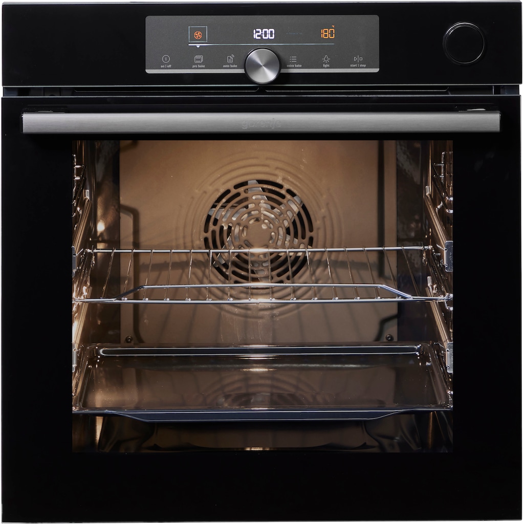 GORENJE Backofen »BSA6747A04«, BSA6747A04BG, mit 2-fach-Teleskopauszug, ecoClean