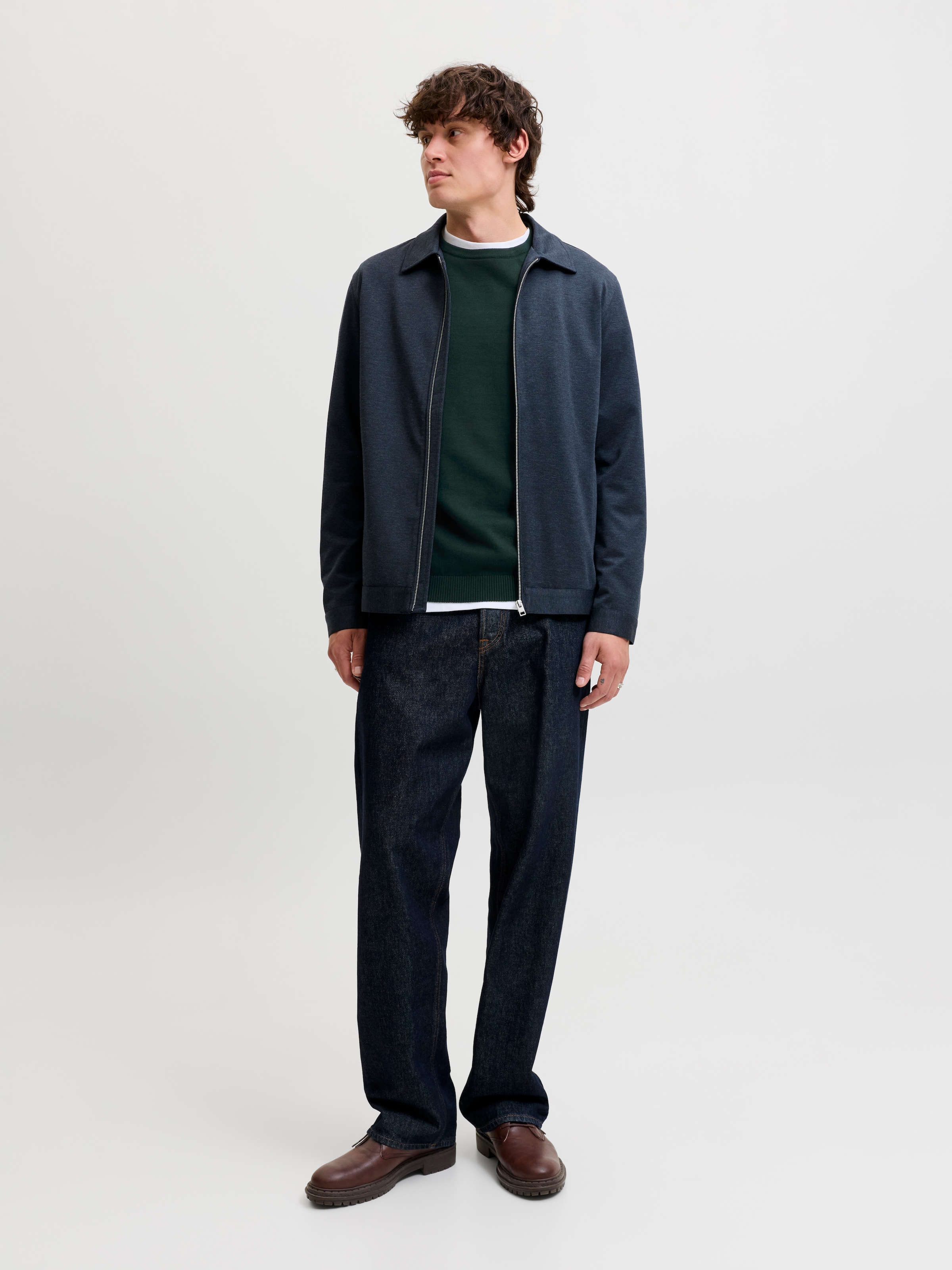 Jack & Jones Rundhalspullover »JJEBASIC KNIT CREW NECK NOOS« Baumwolle, regular fit
