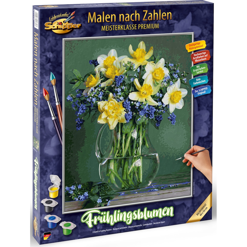 Schipper Malen nach Zahlen »Meisterklasse Premium - Frühlingsblumen«, Made in Germany