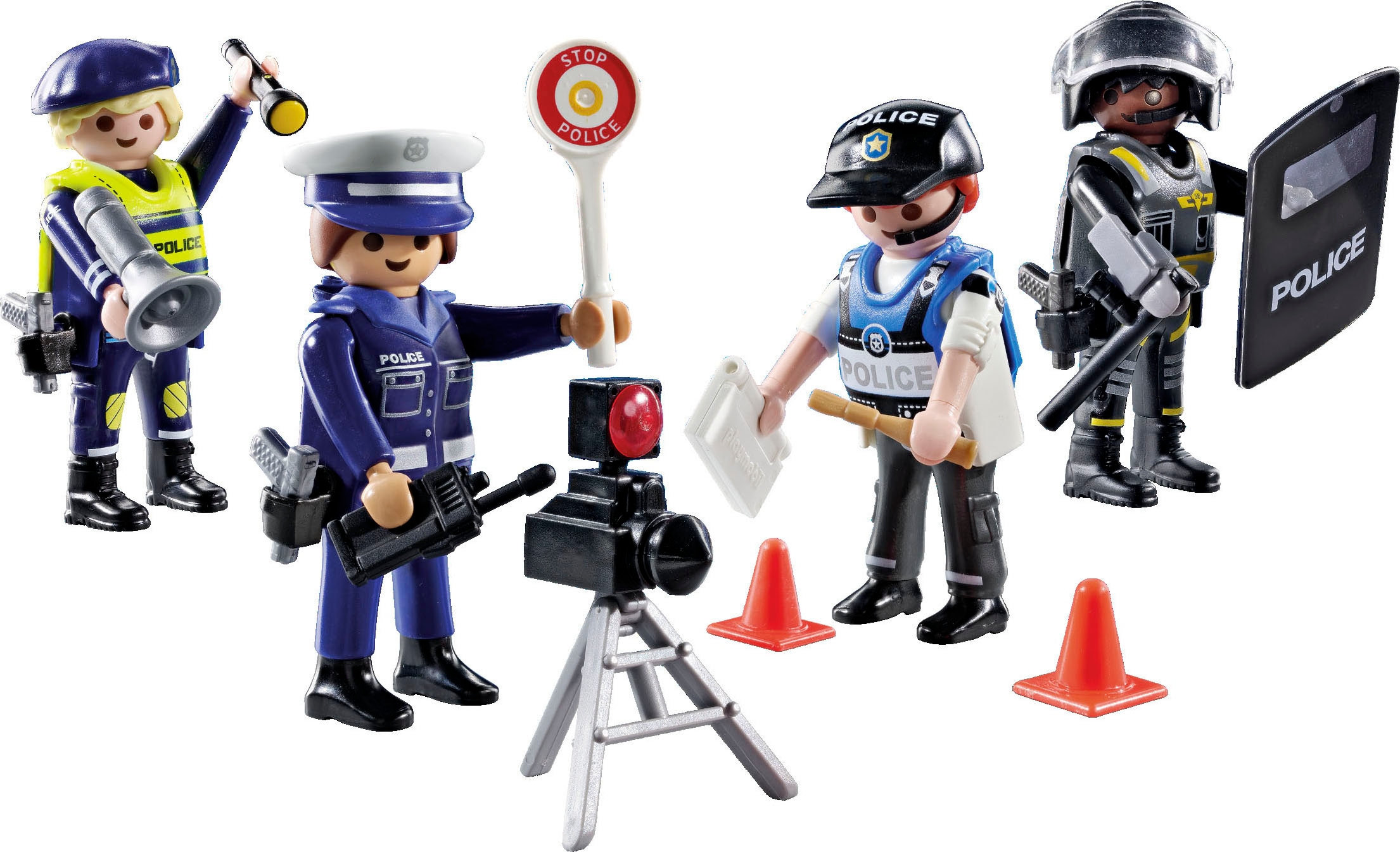Playmobil® Konstruktions-Spielset »Figurenset Polizei (71730), Playmobil Action Heroes«, (35 St.), Made in Europe