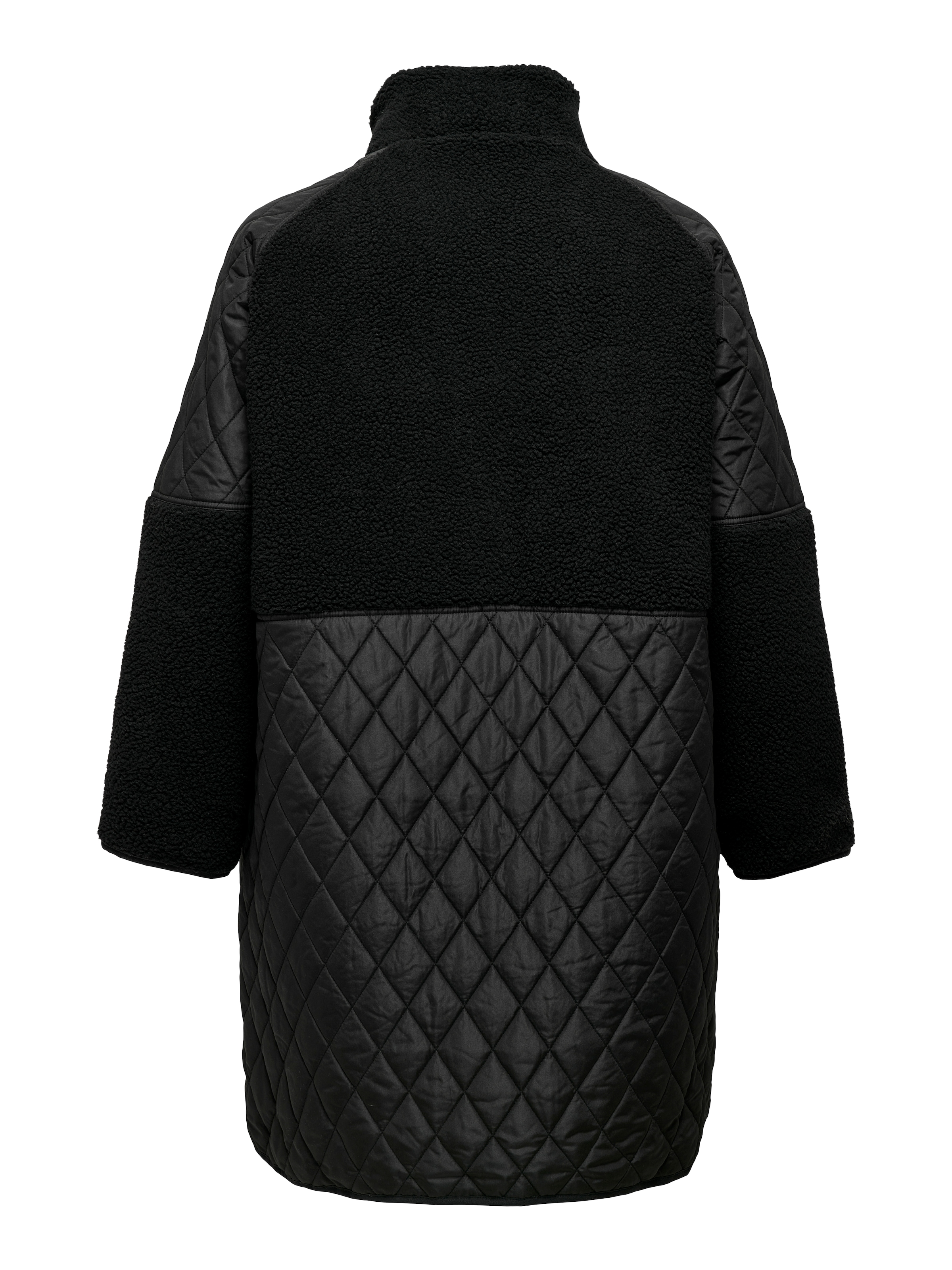 ONLY CARMAKOMA Steppmantel »CAROHIO QUILT MIX FLEECE JACKET CC OTW«, im Materialmix