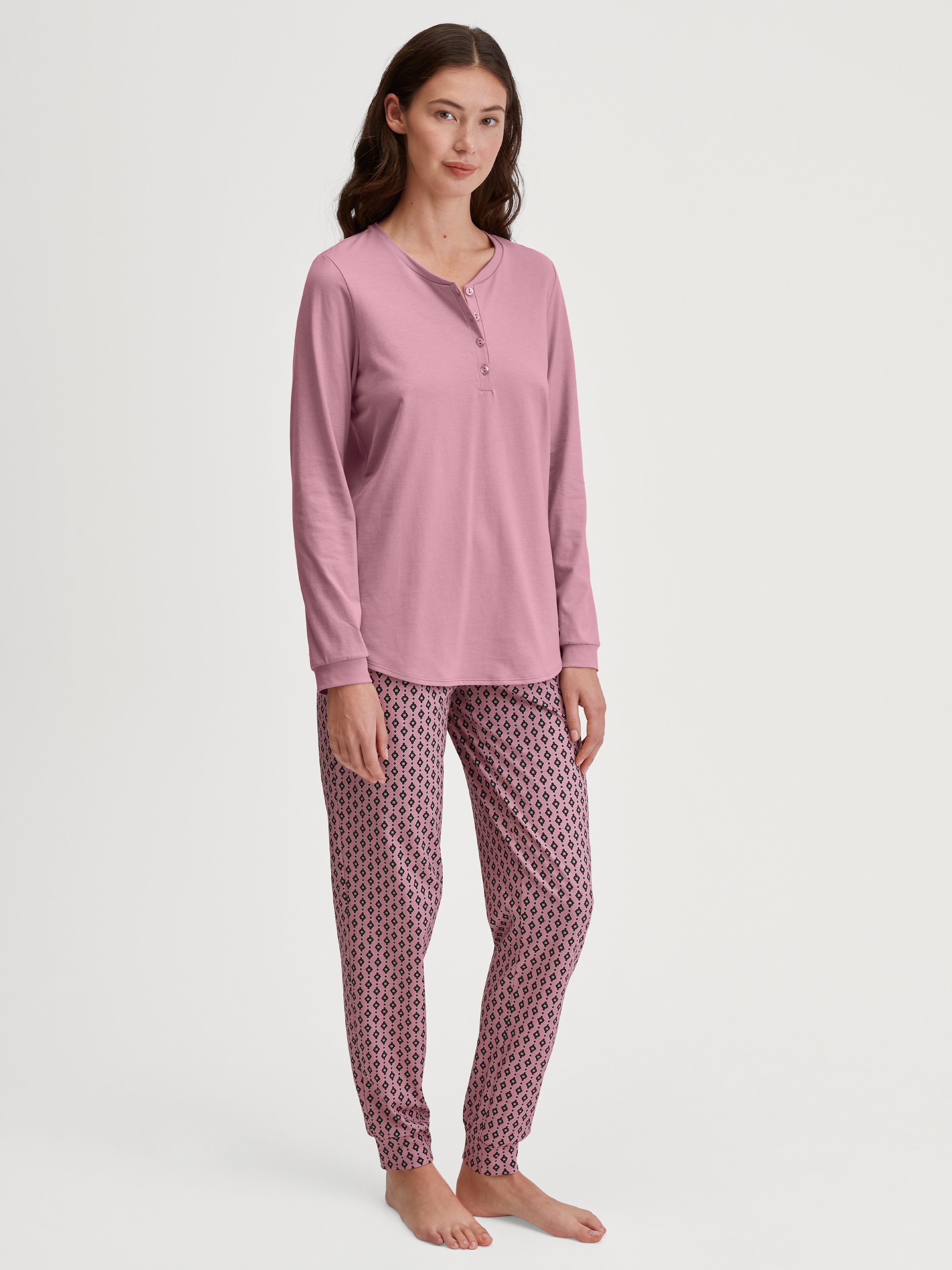 CALIDA Pyjamahose, weich, Gummizug, Cotton, Single Jersey Qualität, Gesäßtasche