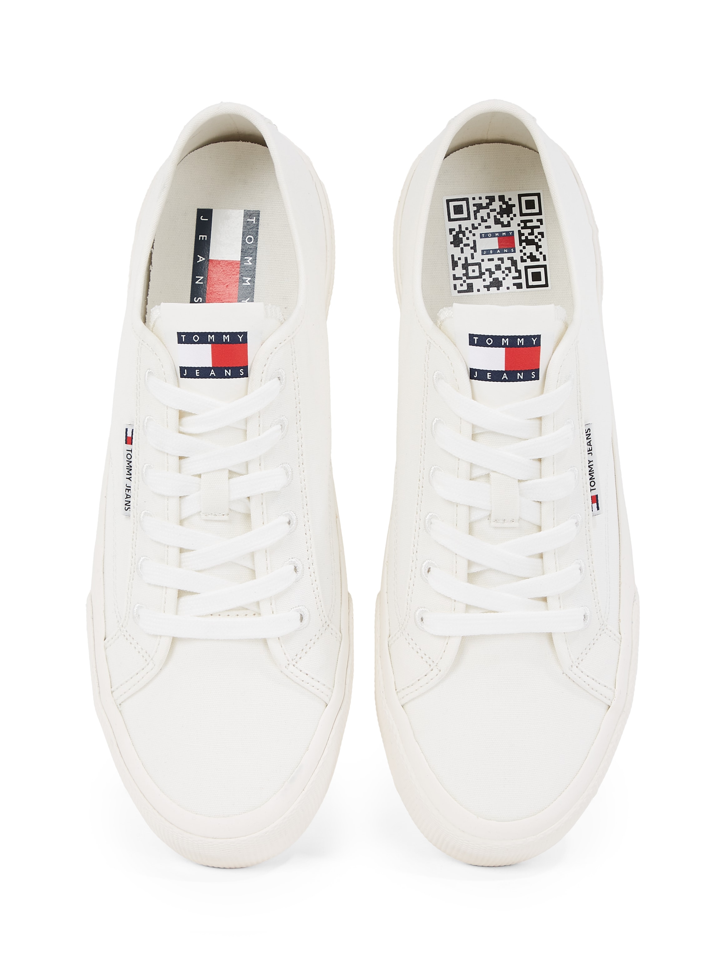Tommy Jeans Sneaker »TJM LACE UP CANVAS COLOR«, Freizeitschuh, Halbschuh, Schnürschuh mit Logo-Aufnäher an der Zunge