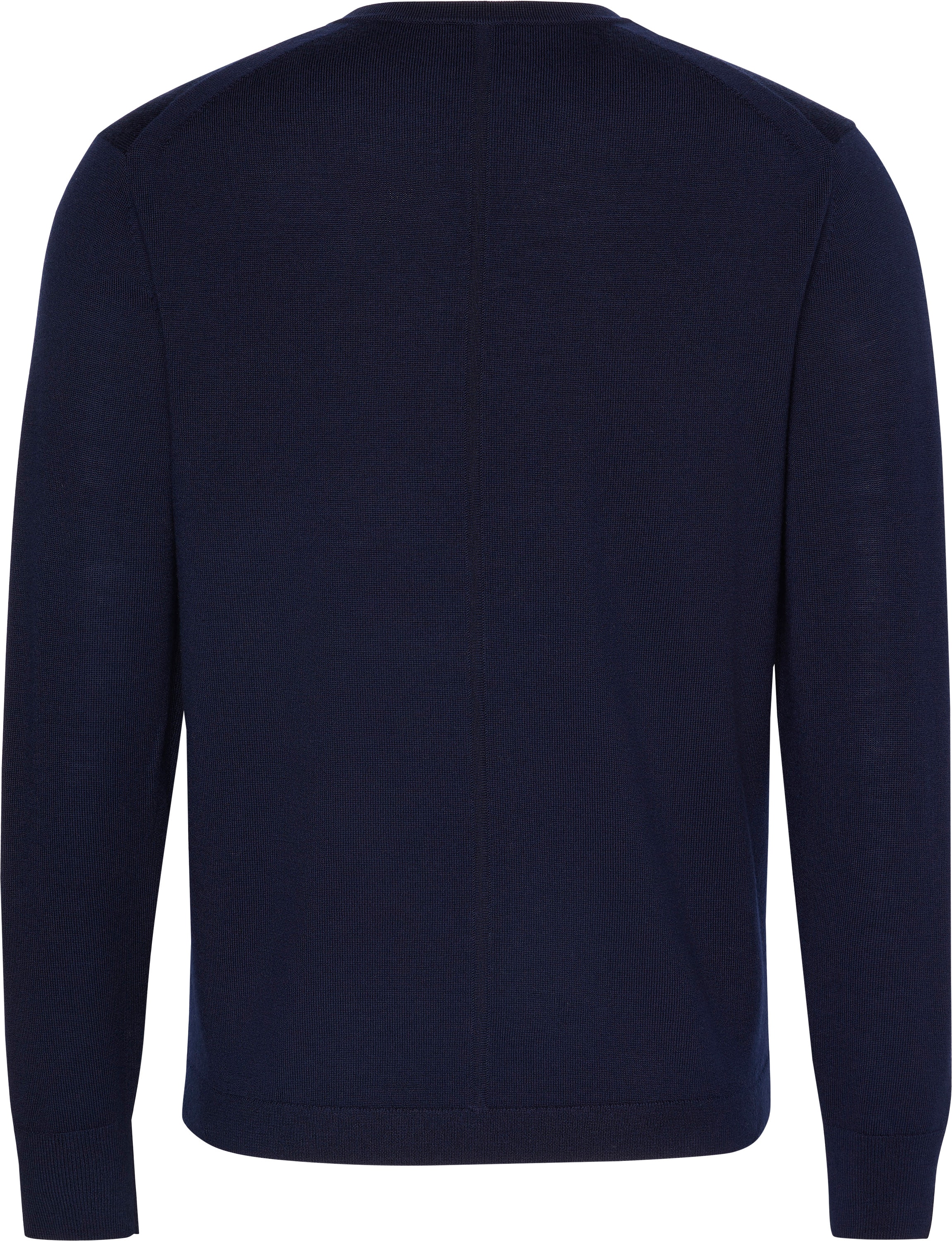 Calvin Klein Strickpullover »LS 100% MERINO CREW 14GG«, Mit Rundhalsausschnitt, regular fit