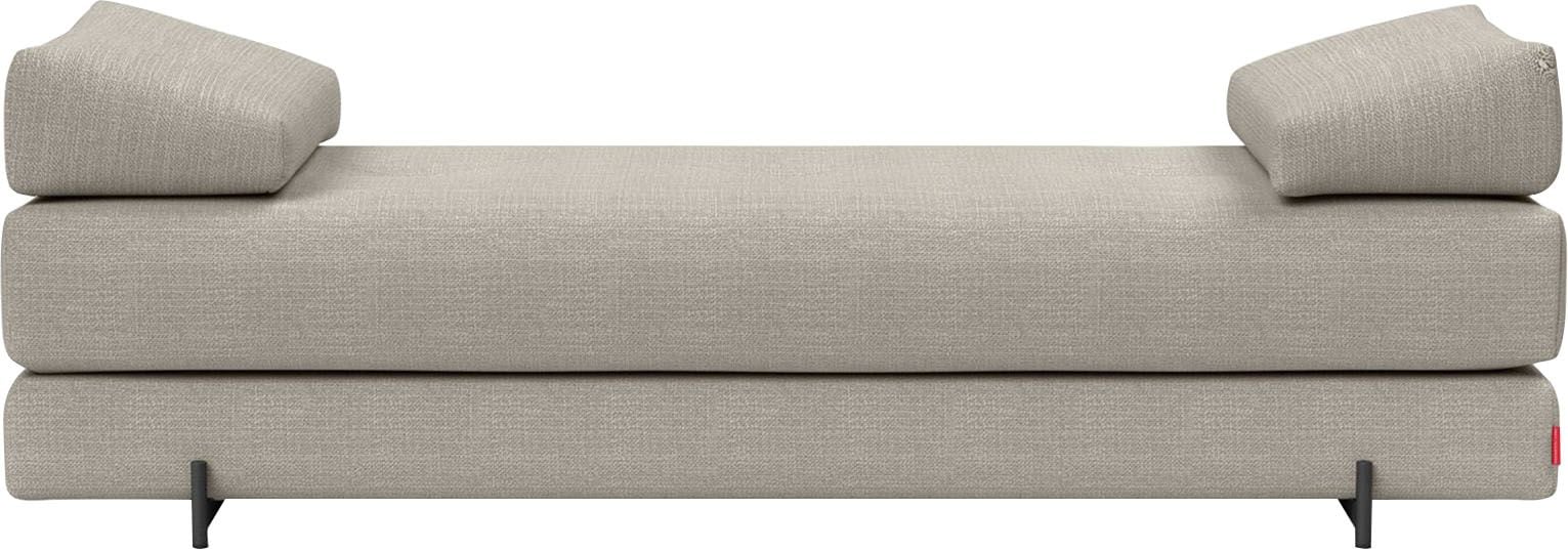 INNOVATION LIVING ™ Stapelliege »Sigmund 579 Eiche-Beine«, Daybed mit zwei Federkernmatratzen, Fußteil schwarz