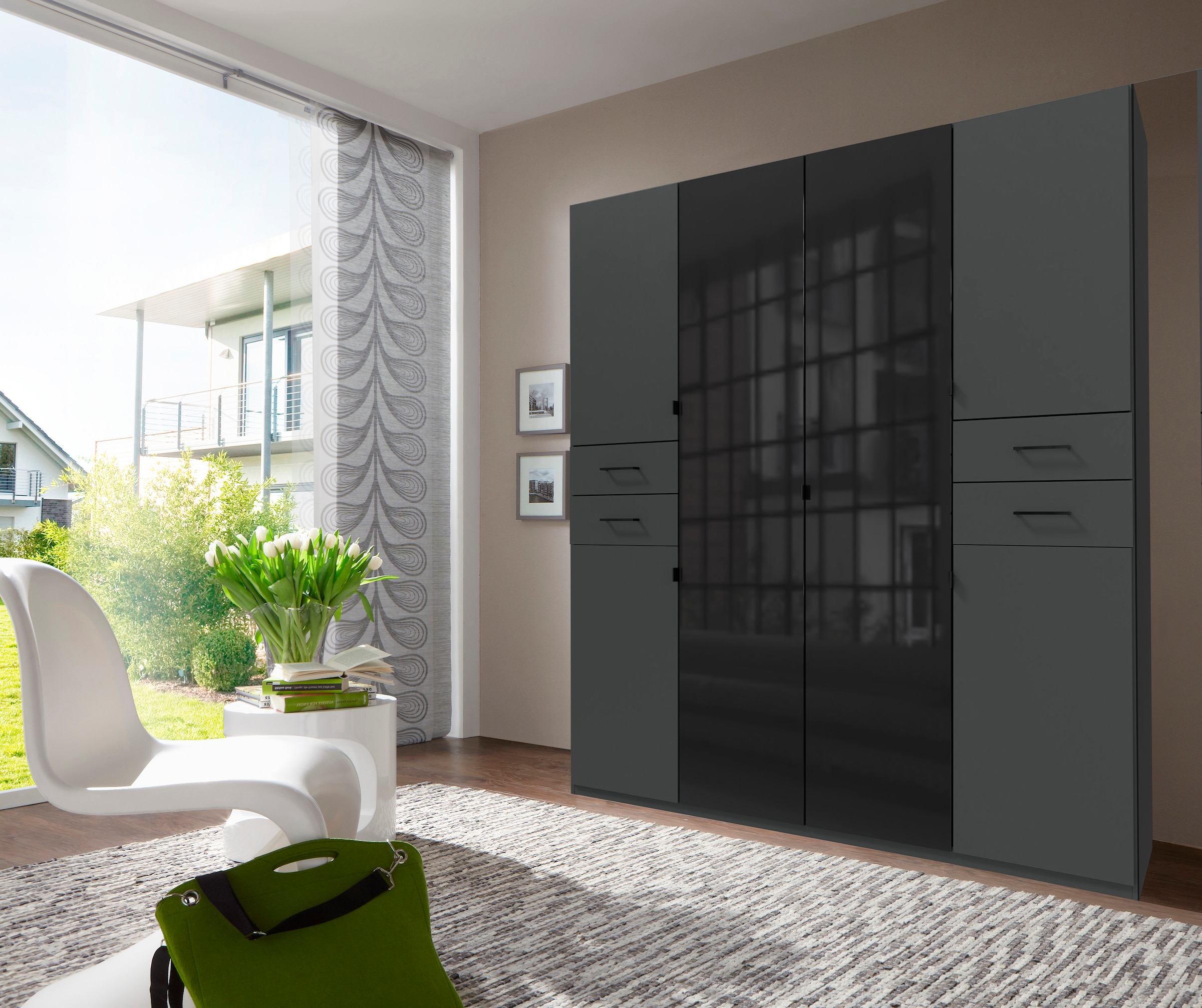 Wimex Drehtürenschrank »Danzig« mit Schubladen auf bequemer Höhe, mit Glastüren