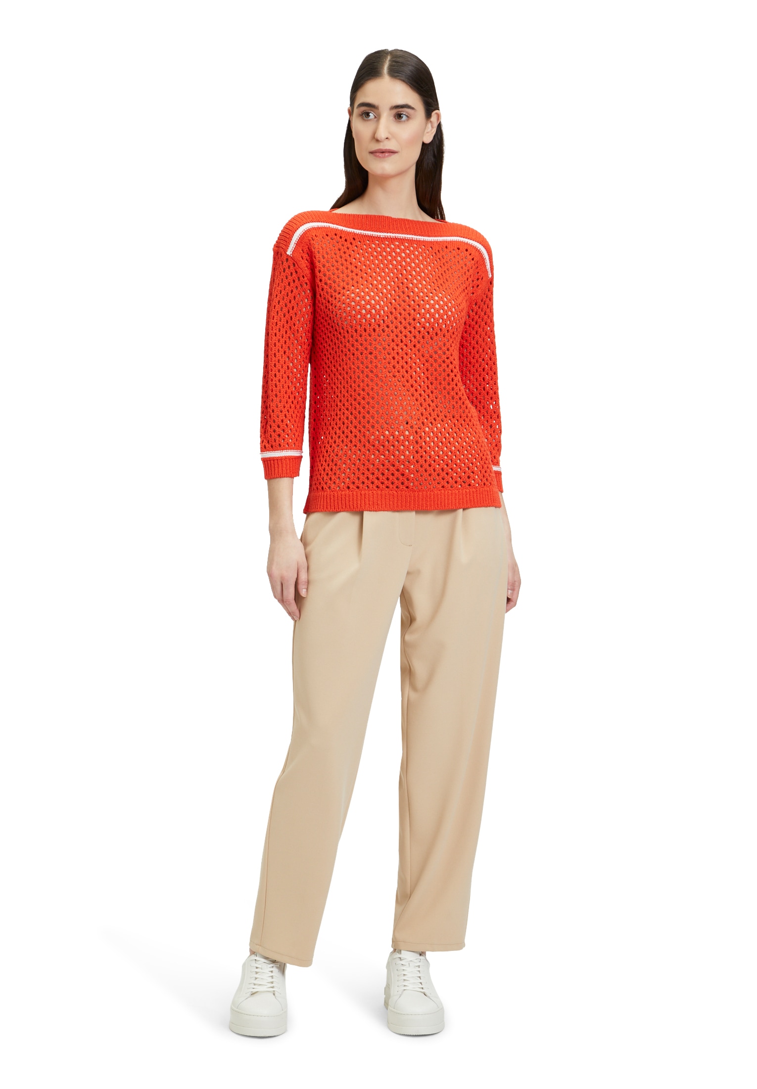 Betty Barclay Rundhalspullover »Lochstrick-Pullover mit Strickdetails«