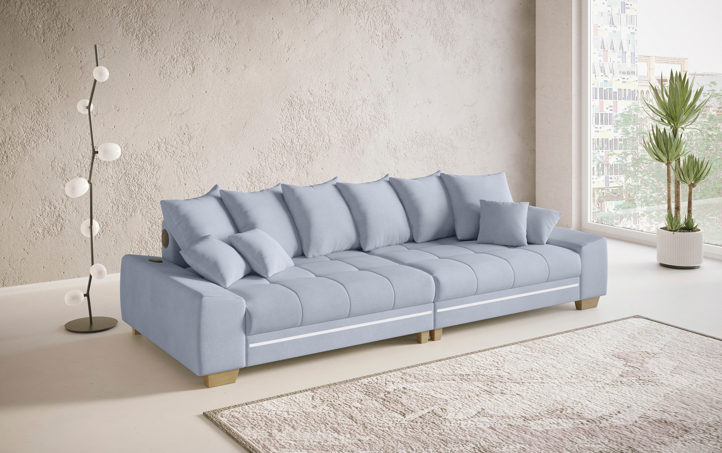 Mr. Couch Big-Sofa »Nikita II«, mit RGB-LED, Bluetooth-Soundsystem, Kaltschaum