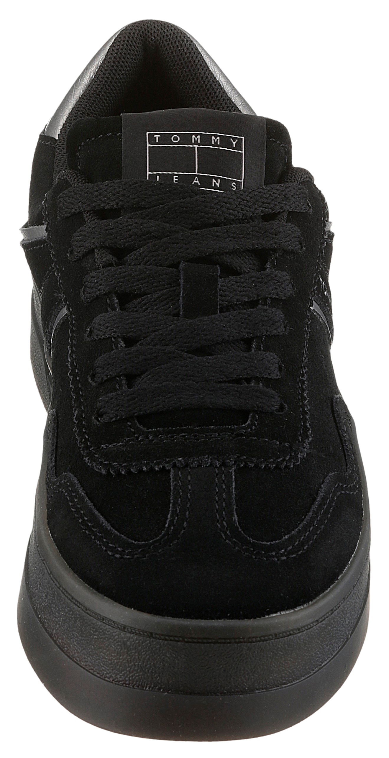 Tommy Jeans Plateausneaker »THE GREENWICH FLATFORM ELEVATED«, Schnürschuh, Freitzeitschuh, Halbschuh mit Logo-Aufnäher
